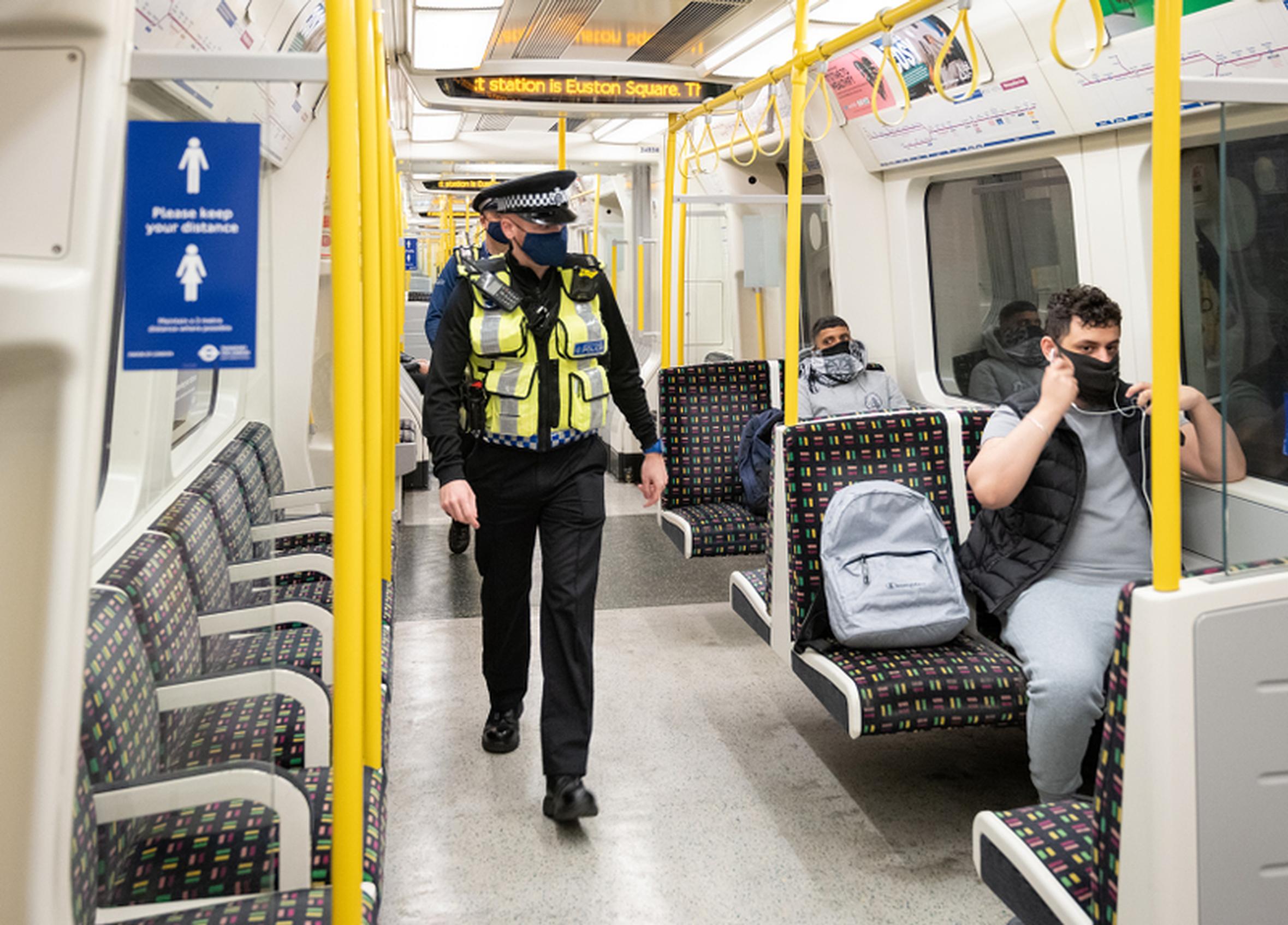 TfL and BTP officers patrolling the Tube network