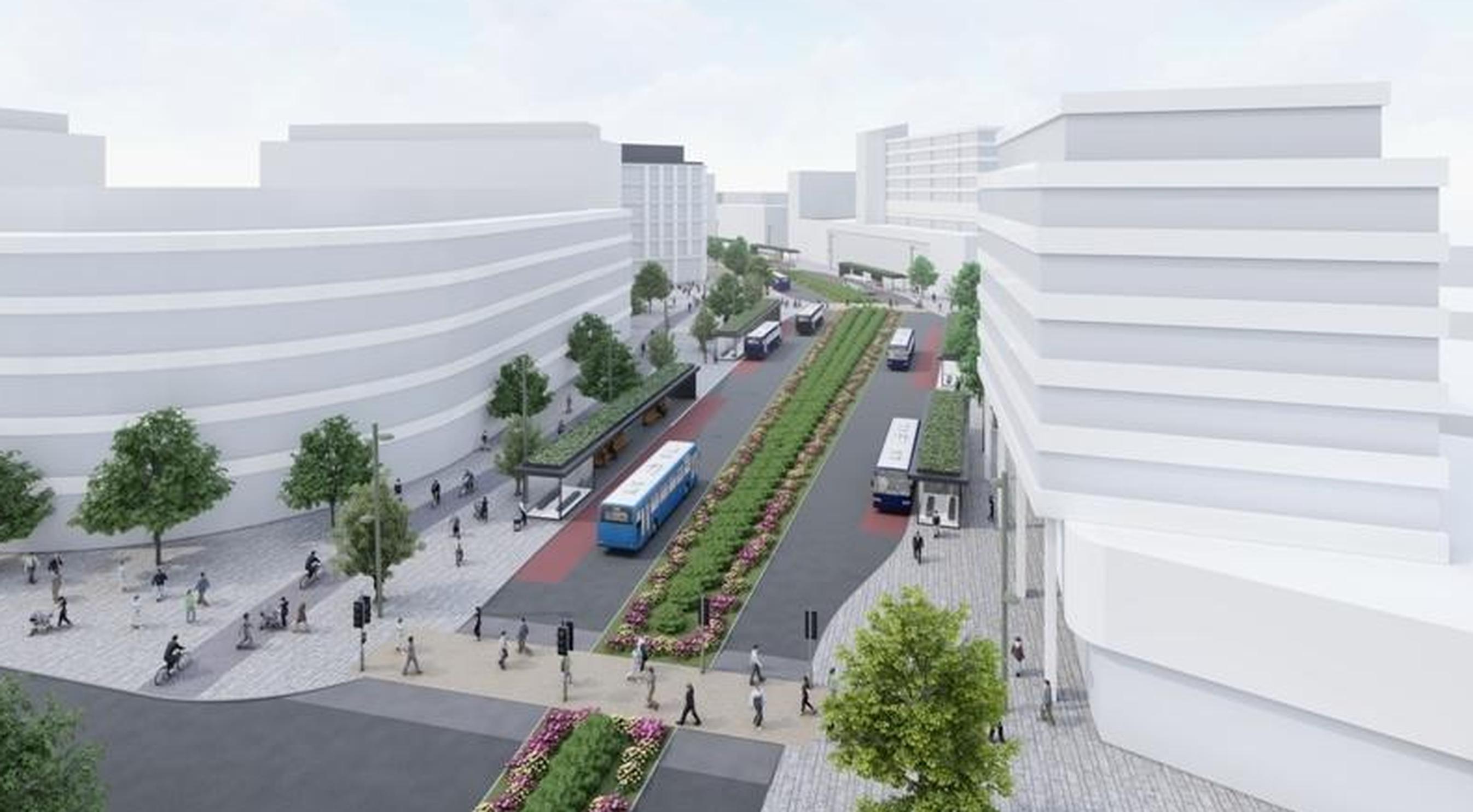 Swindon Borough Council will use £25m from Future High Street fund to turn a dual carriageway road between the rail station and town centre into a ‘bus boulevard’