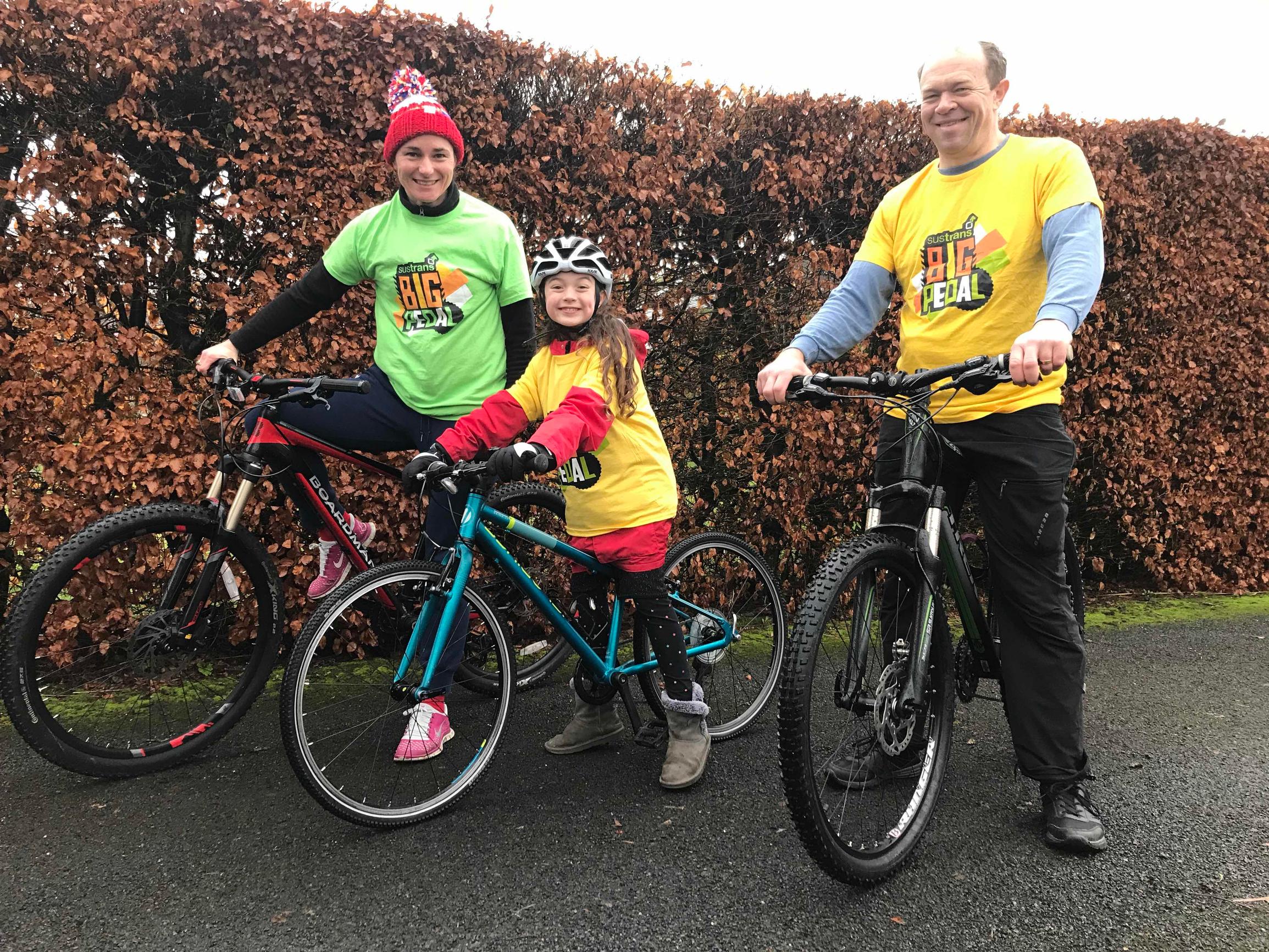 Dame Storey, with husband Barney Storey and daughter Louisa, is fronting Big Pedal 2021