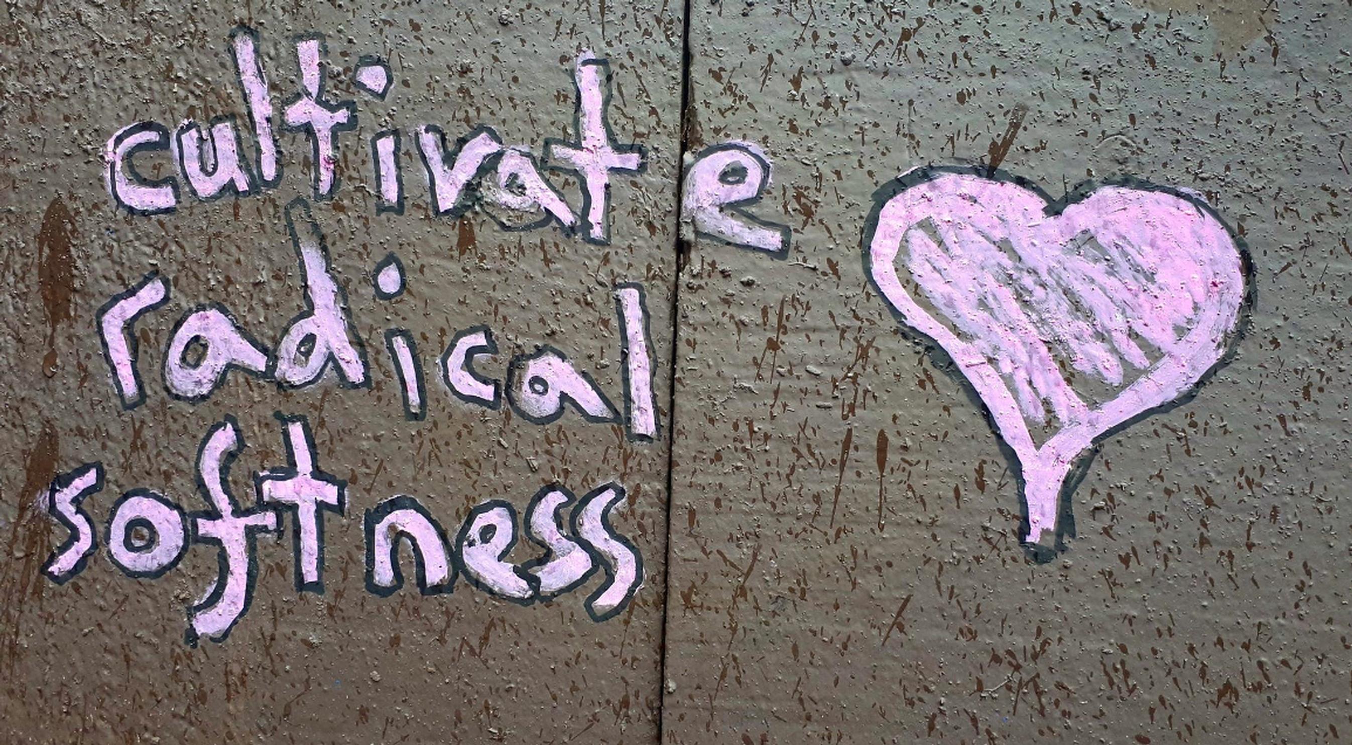 Becki Cox, Glasgow (Pink week winner said): “The graffiti in the picture I submitted says ‘cultivate radical softness’. As people walking, we are required to both look down at our feet but also up and out at the world around us. Walking connects us and enables those little moments of everyday humanity!”