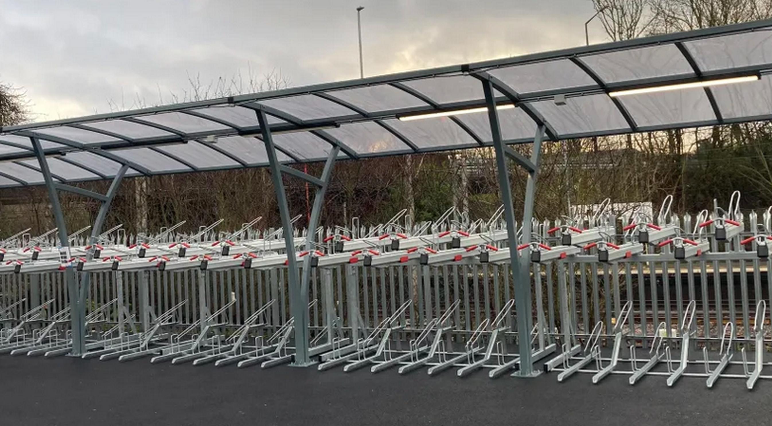 Cycle parking at Marks Tey station