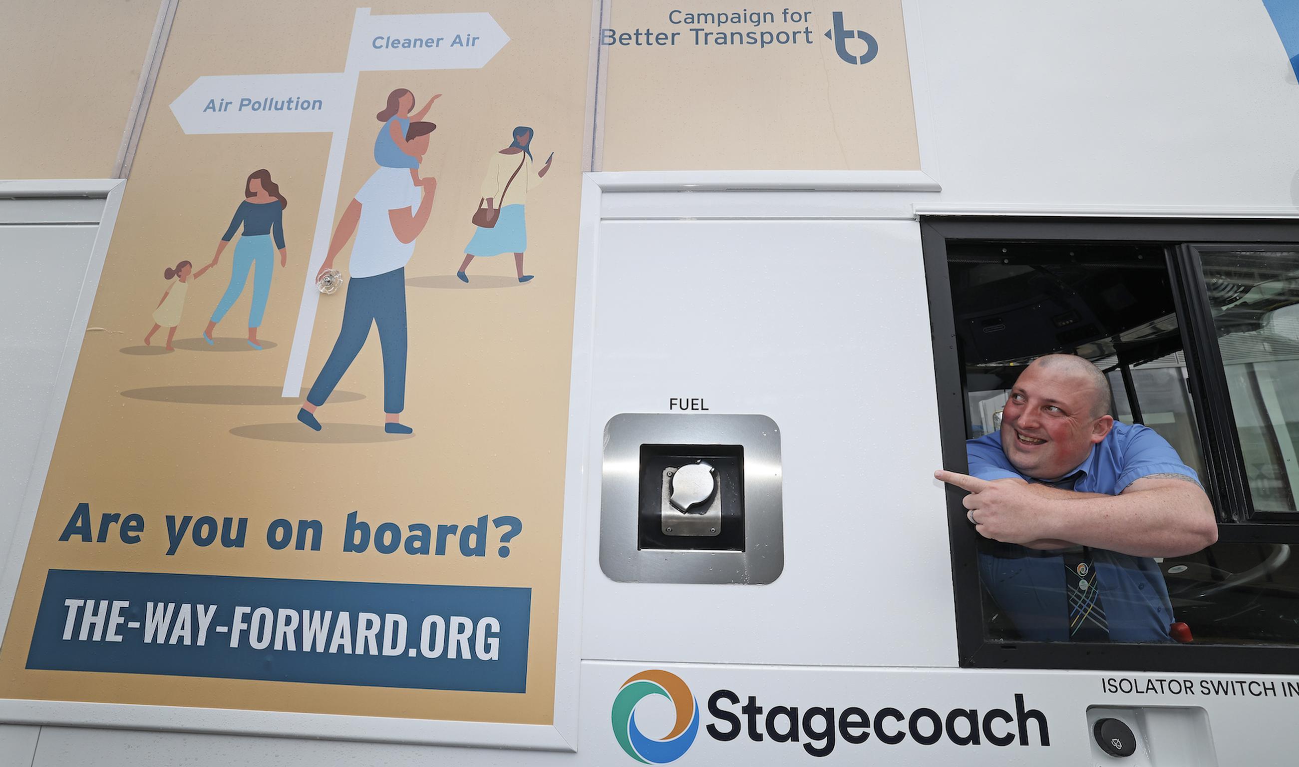 Stagecoach bus driver Craig Byrne backs the Way Forward campaign