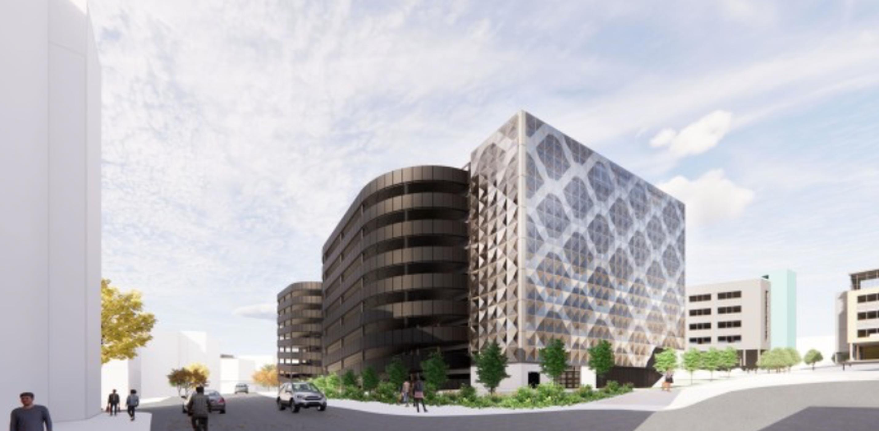 Artist`s impression of the Gateshead Quays car park