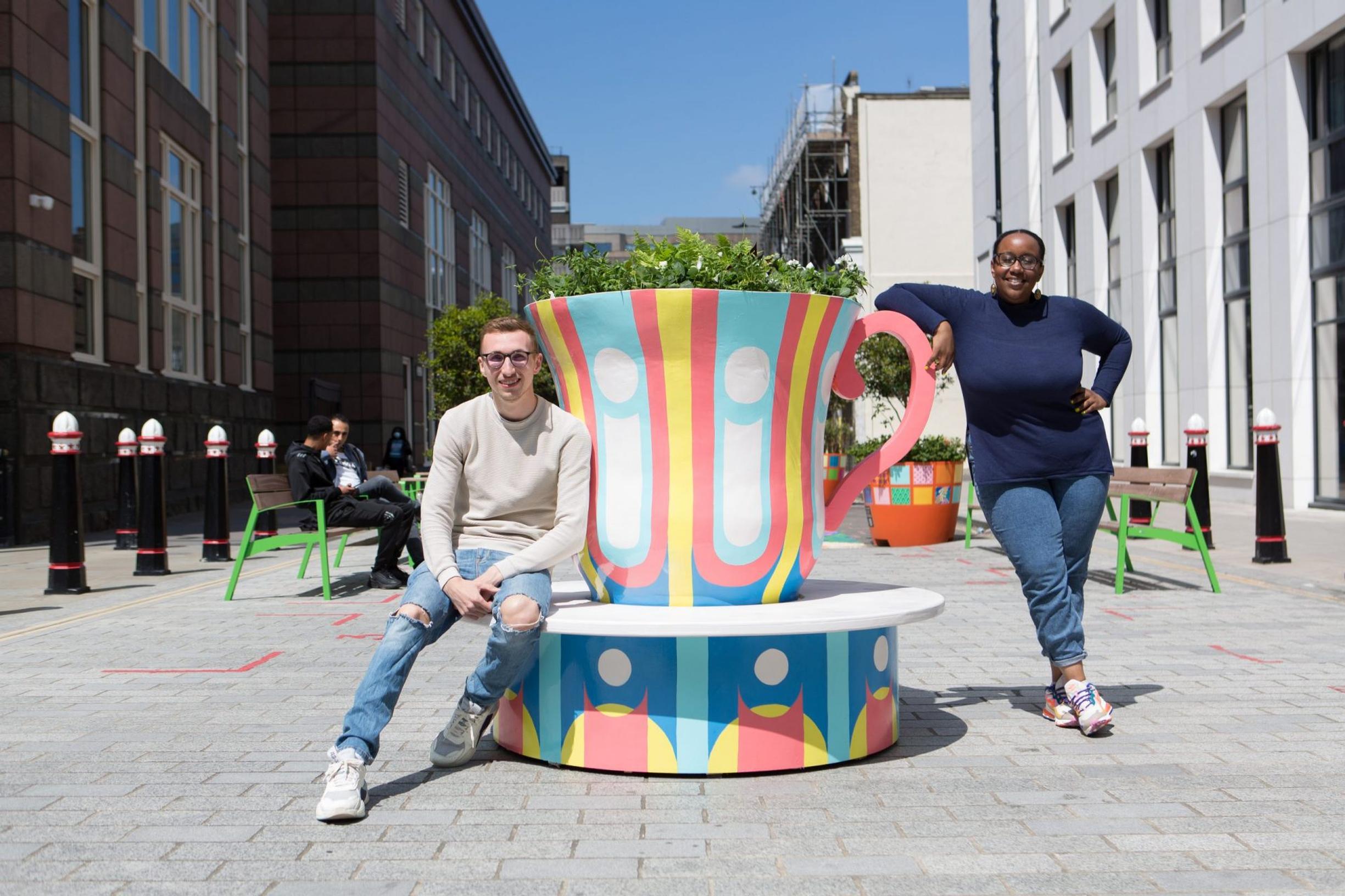 `A Cuppa` by The Mad Hatters has been installed in Middlesex Street