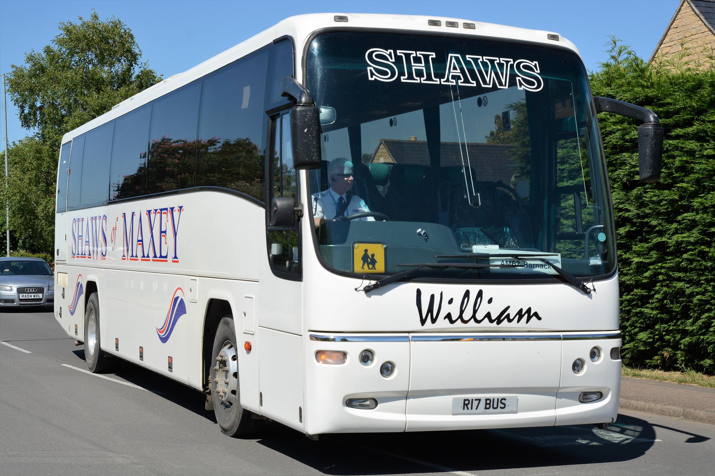 Funding will boost school transport. This coach is operating on a schools service near Peterborough