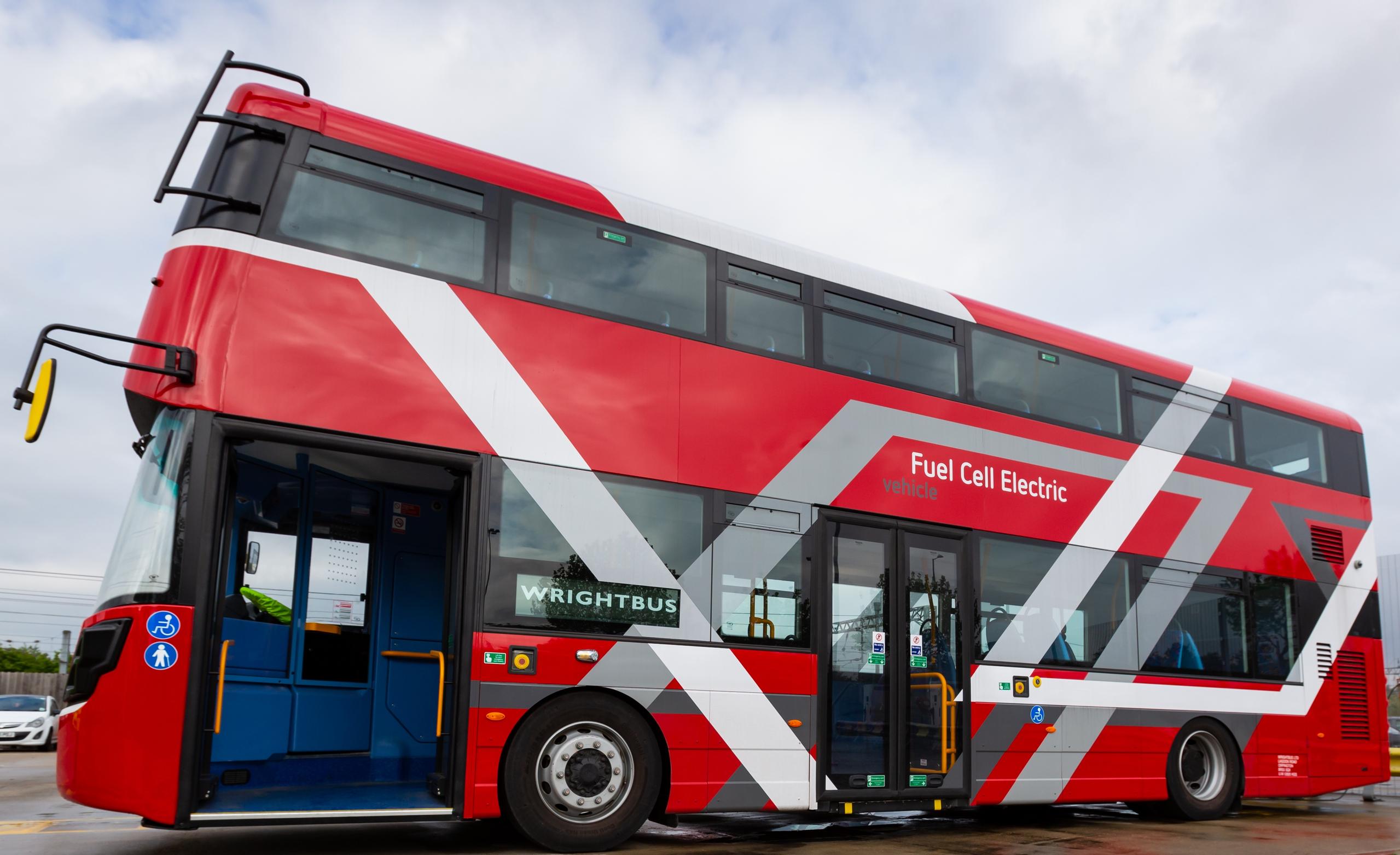The hydrigen cell fuel Wrightbus