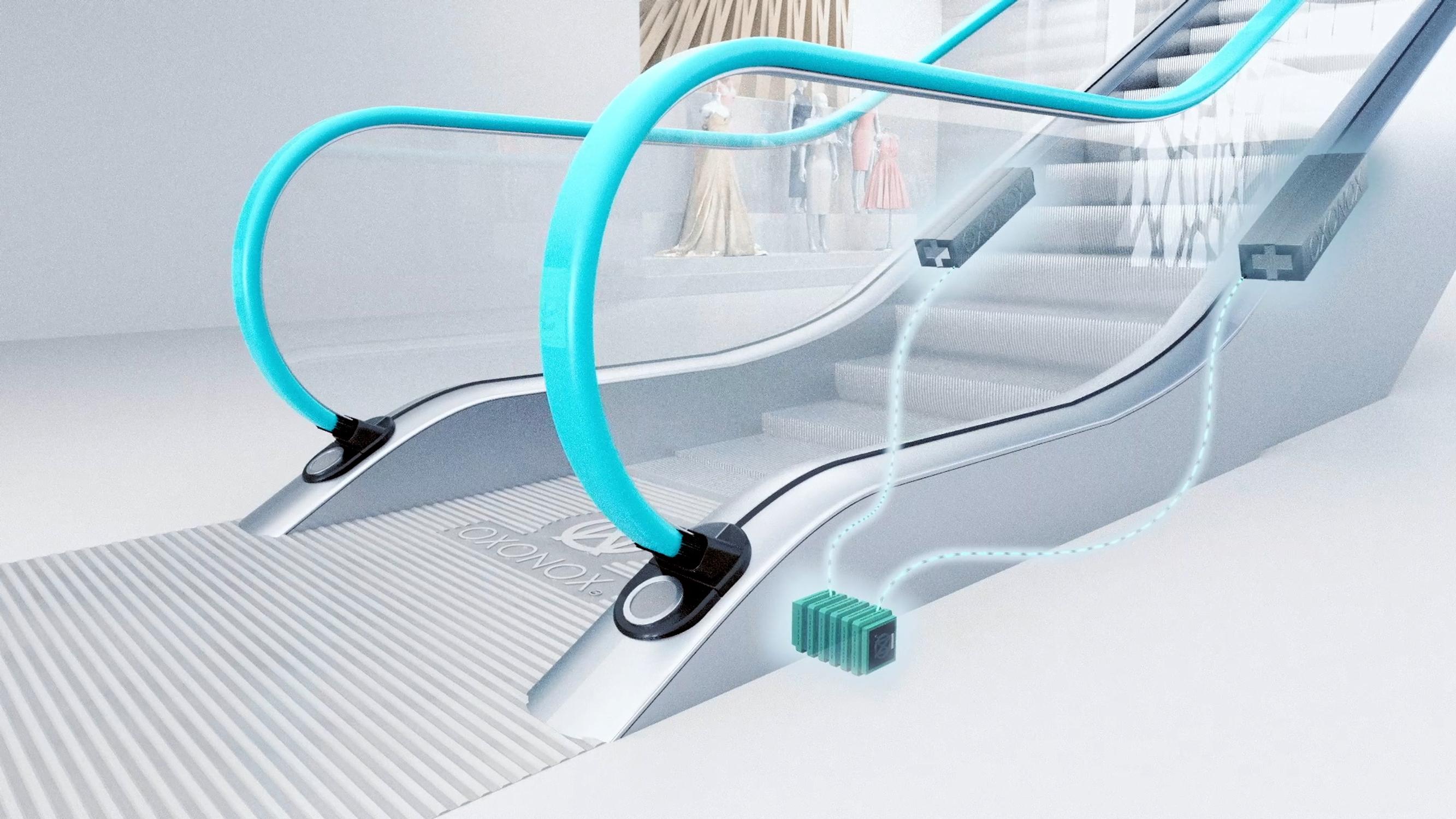 The Oxonox escalator sanitising system