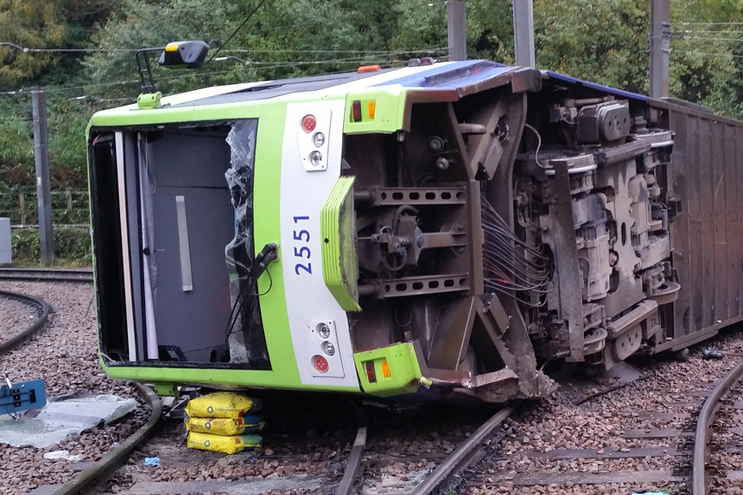 The derailed tram (RAIB)