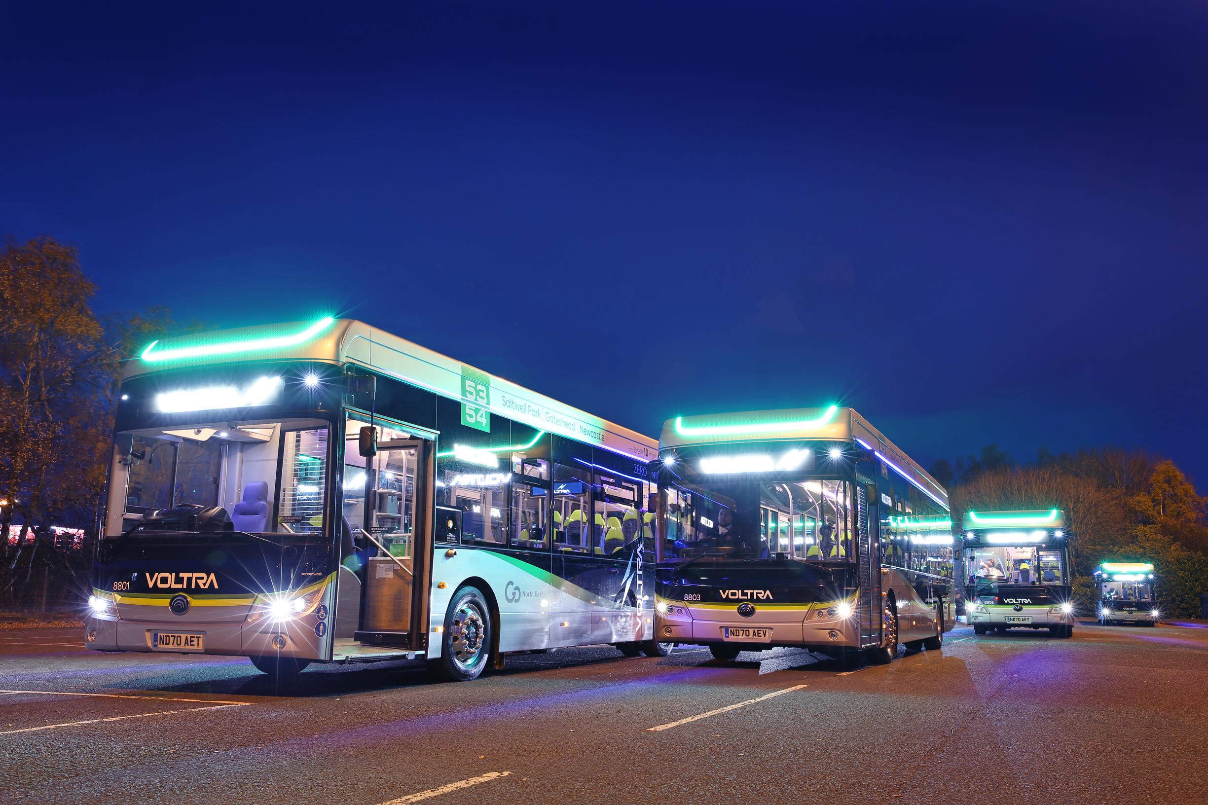 Go North East is operating Voltra, a fleet of nine buses linking Gateshead and Newcastle