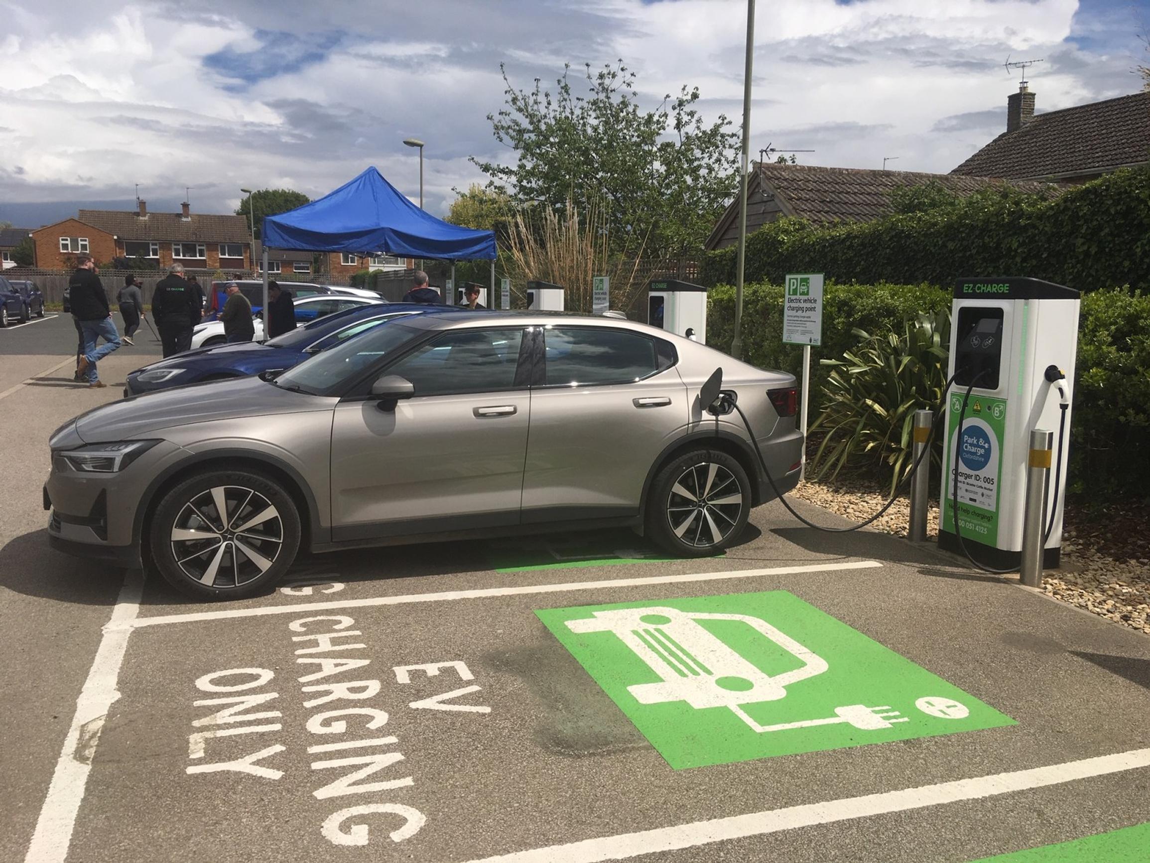 The EZ-Charge terminal at Bicester Cattle Market