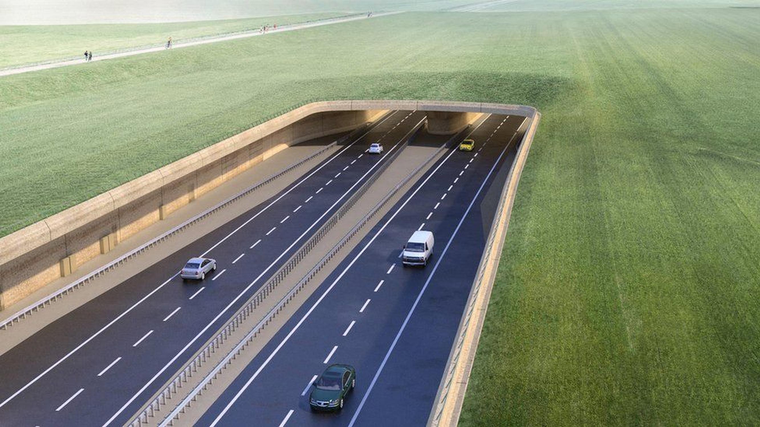 Design for the entrance for the proposed tunnel