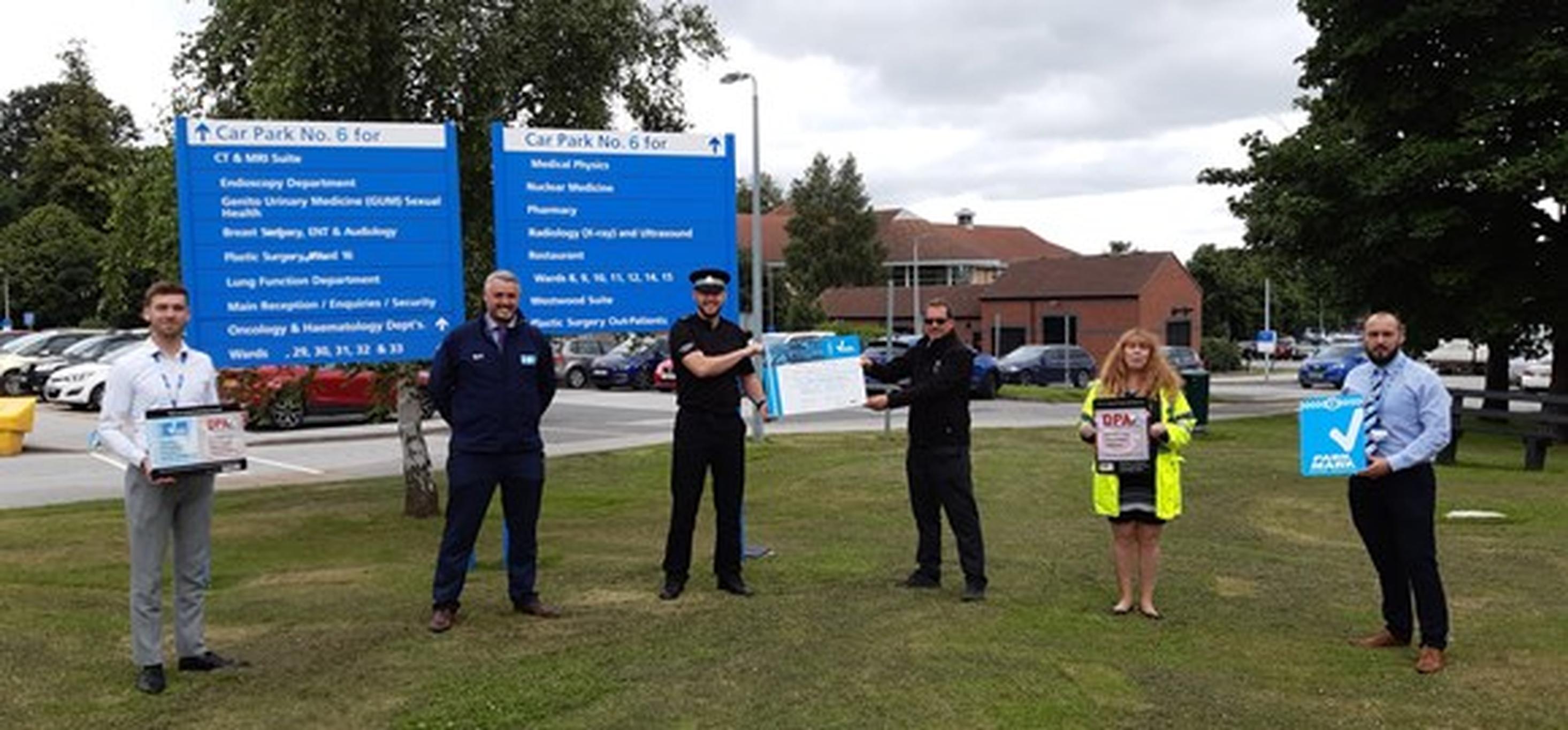 Tyler Rokahr, apprentice, Ryan Davey, BPA area manager, Inspector Mark Lovell, Humberside Police, Duncan Taylor, director of estates, Tracy Rokahr, Designing Out Crime officer