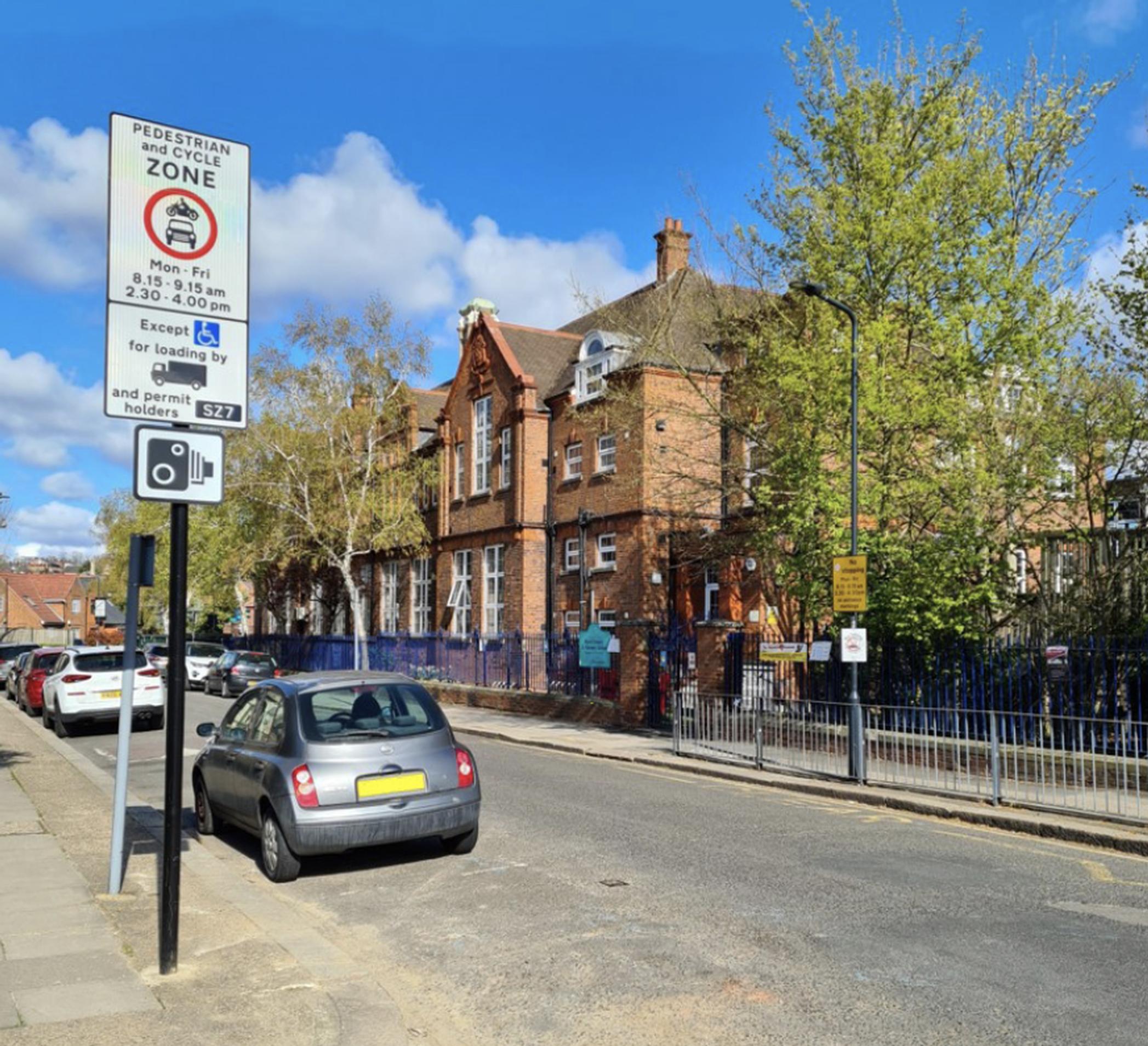 A camera-controlled School Street