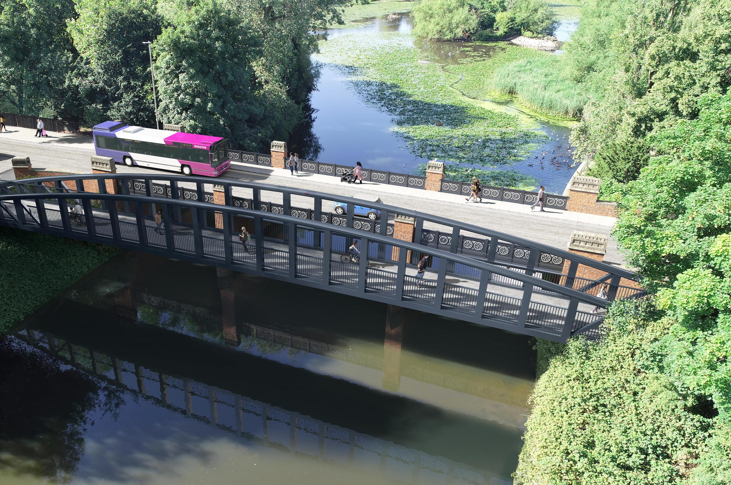 A new footbridge features in Abbey Park Road scheme