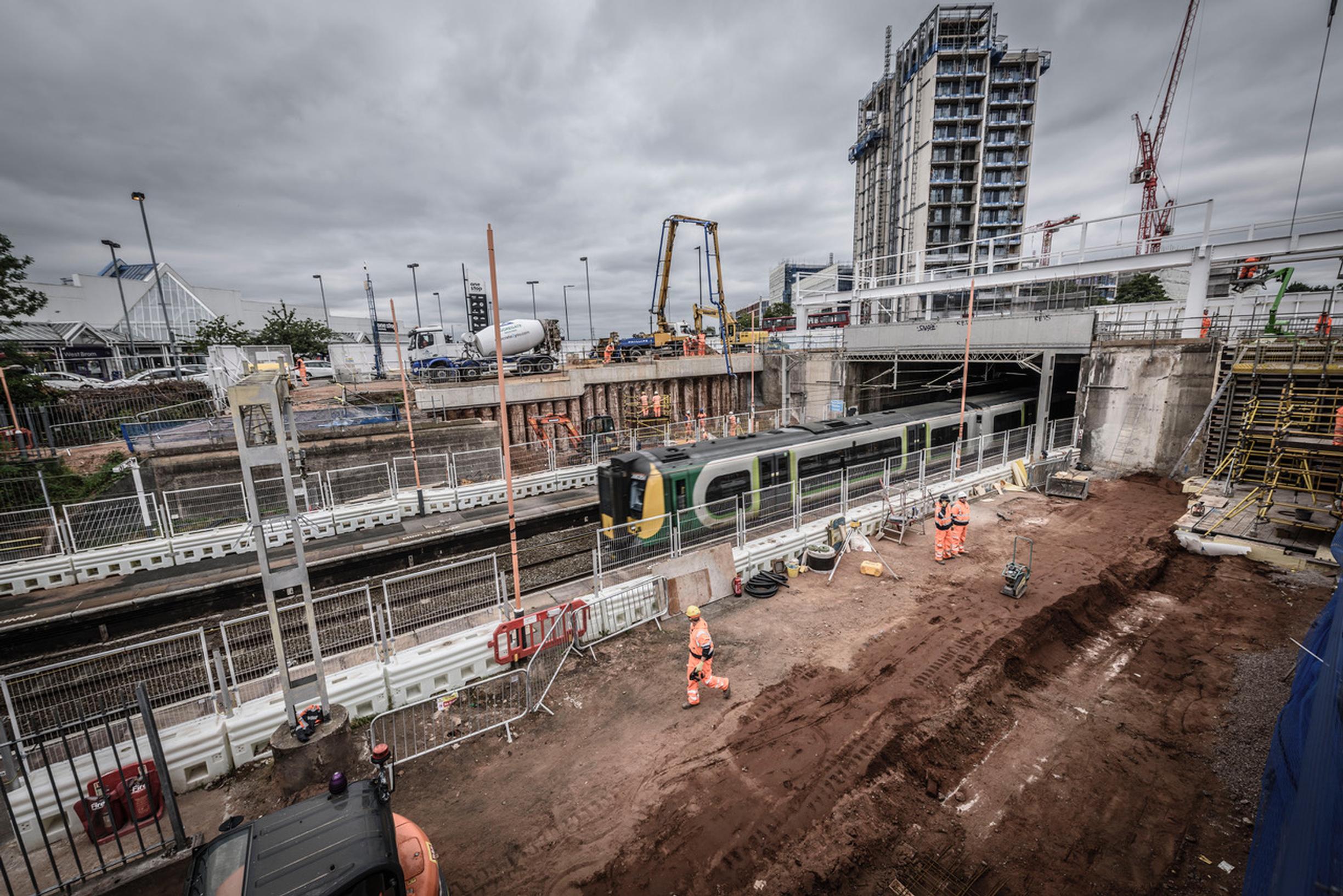 Works are underway at the Perry Barr station site