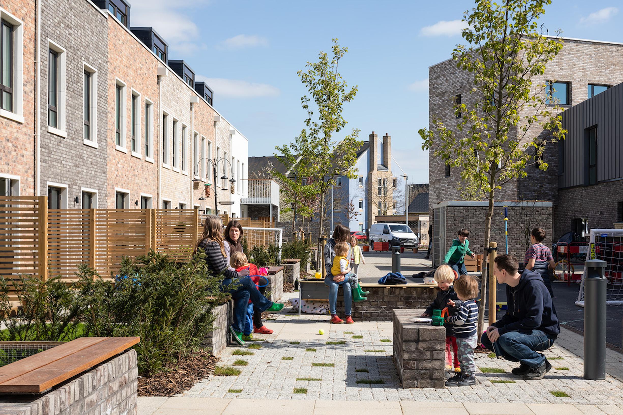 Marmalade Lane in Cambridge, where car space makes way for better houses and larger communal space. PIC: David Butler