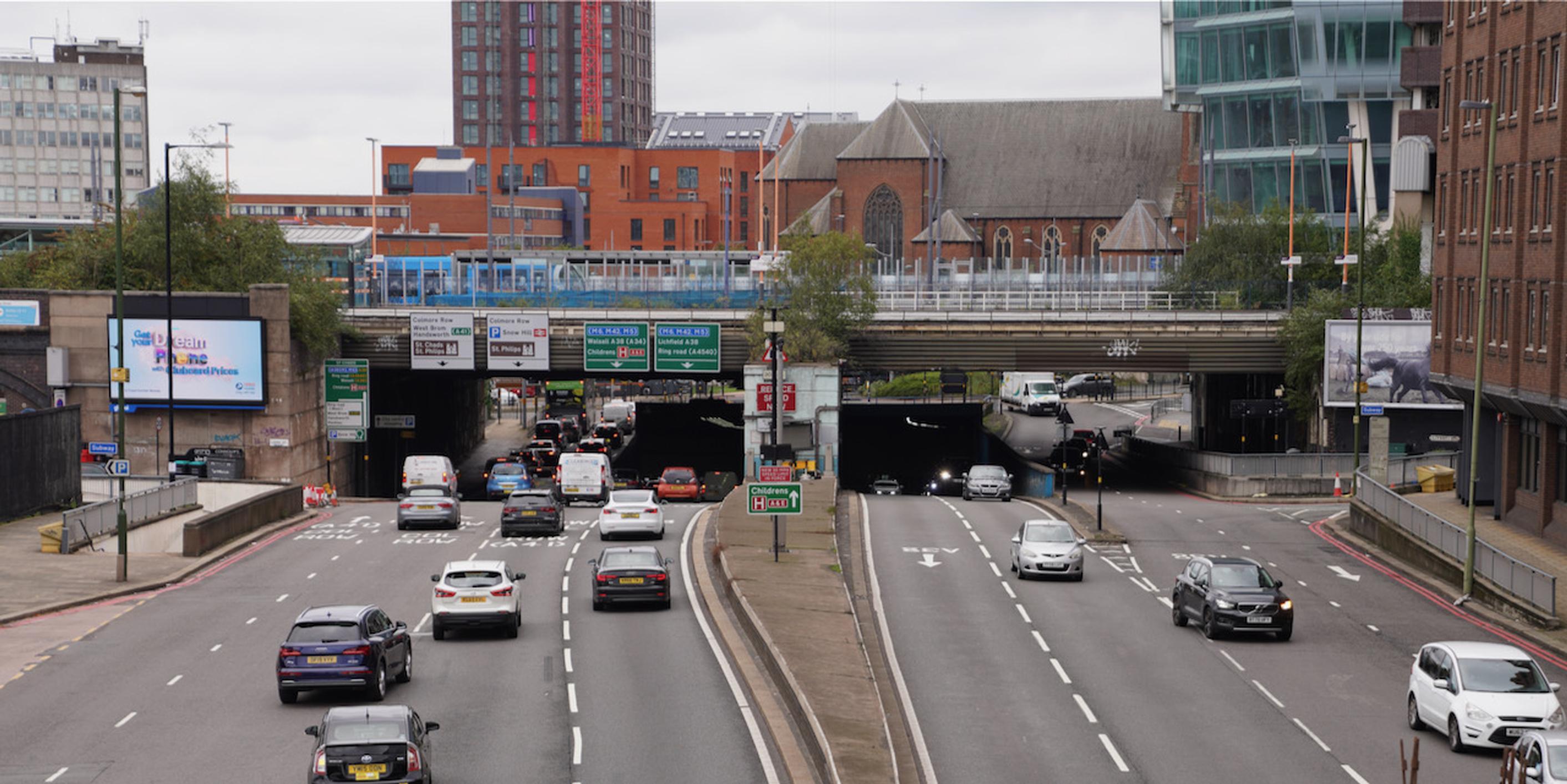 Closing to traffic? Birmingham city centre A38 tunnel