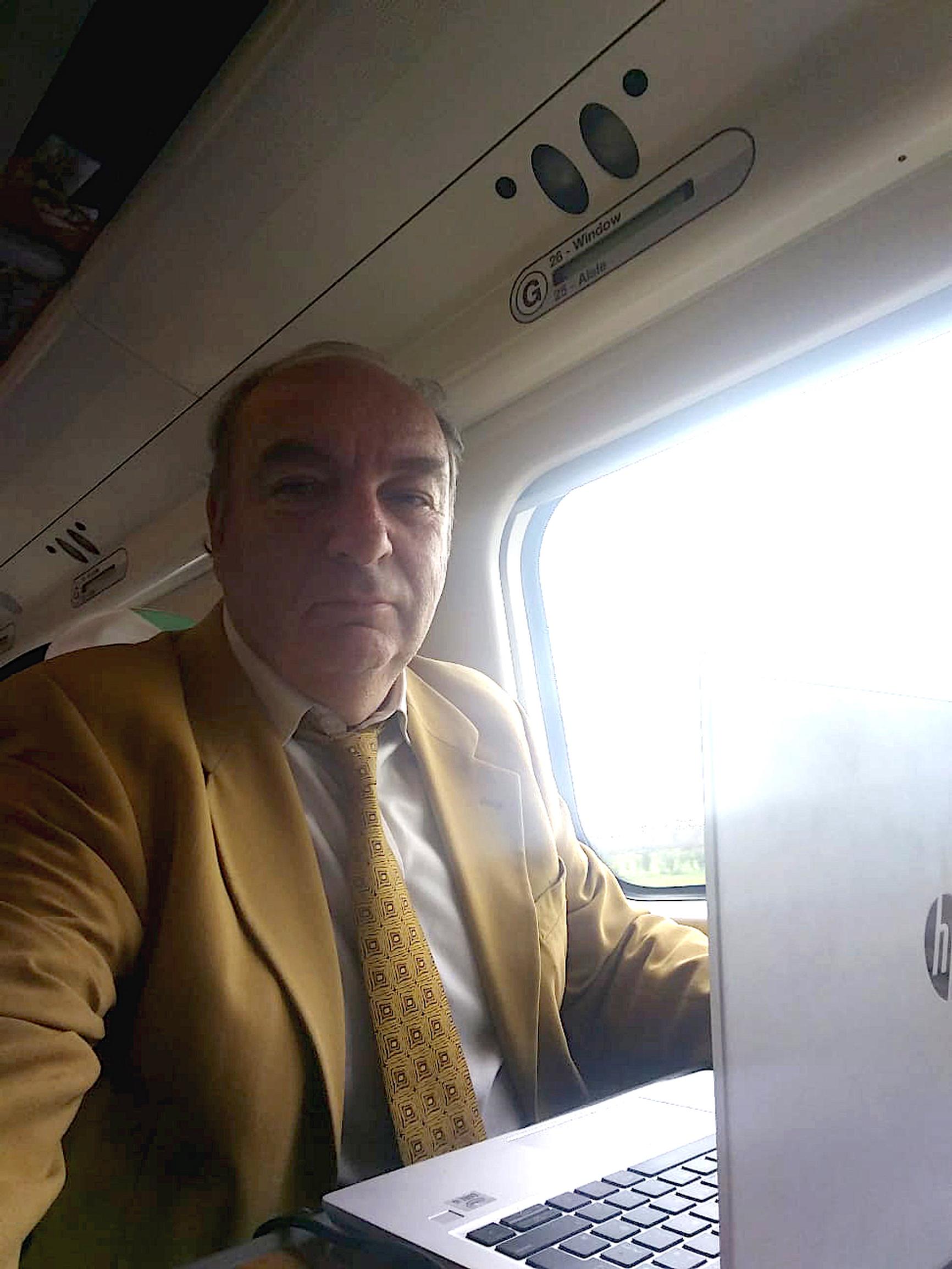 Norman Baker travels in comfort on his train journey from 
London Euston to Glasgow