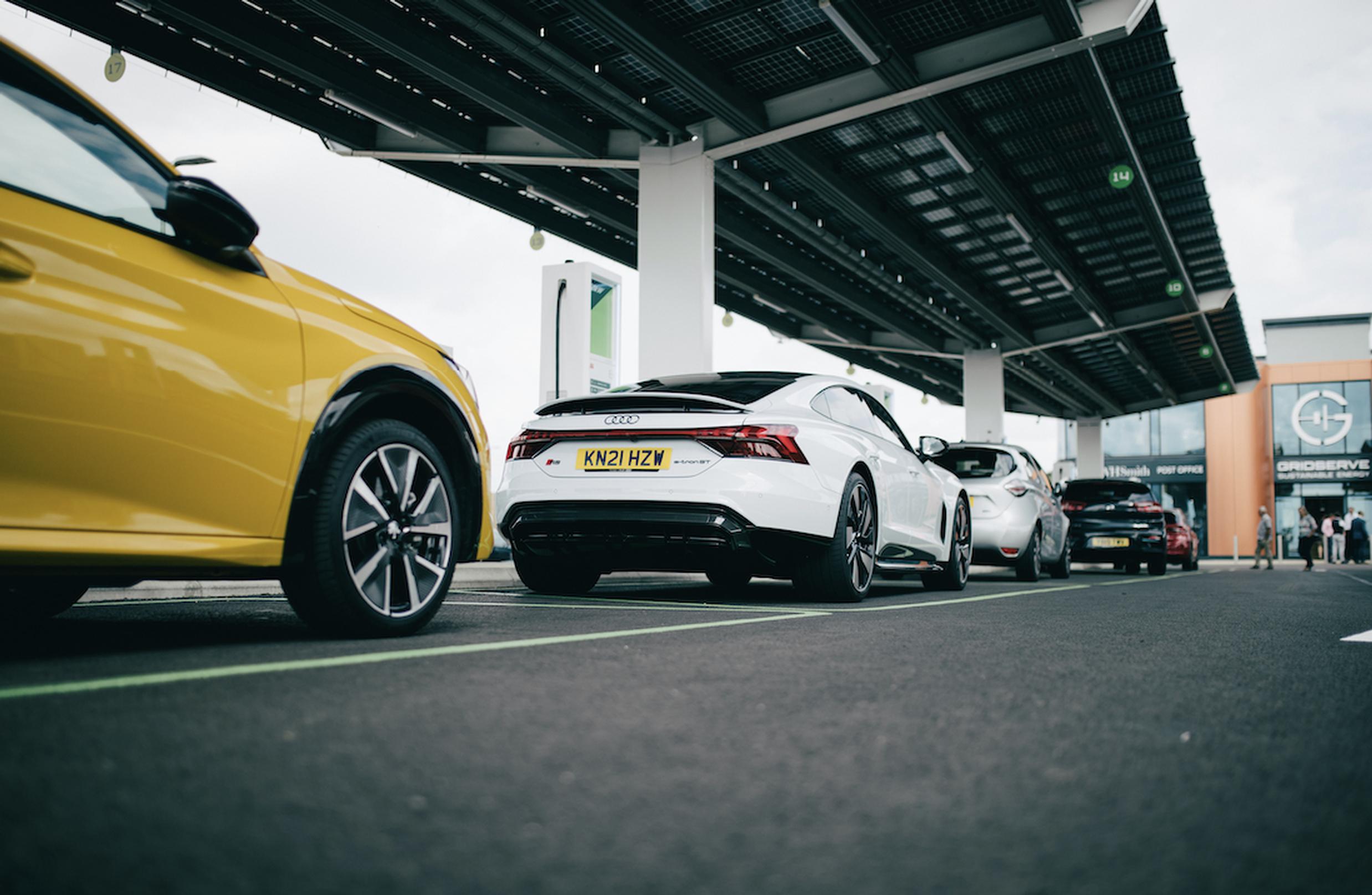 The Electric Road to COP26 campaign trip at the Gridserve Electric Forecourt in Essex