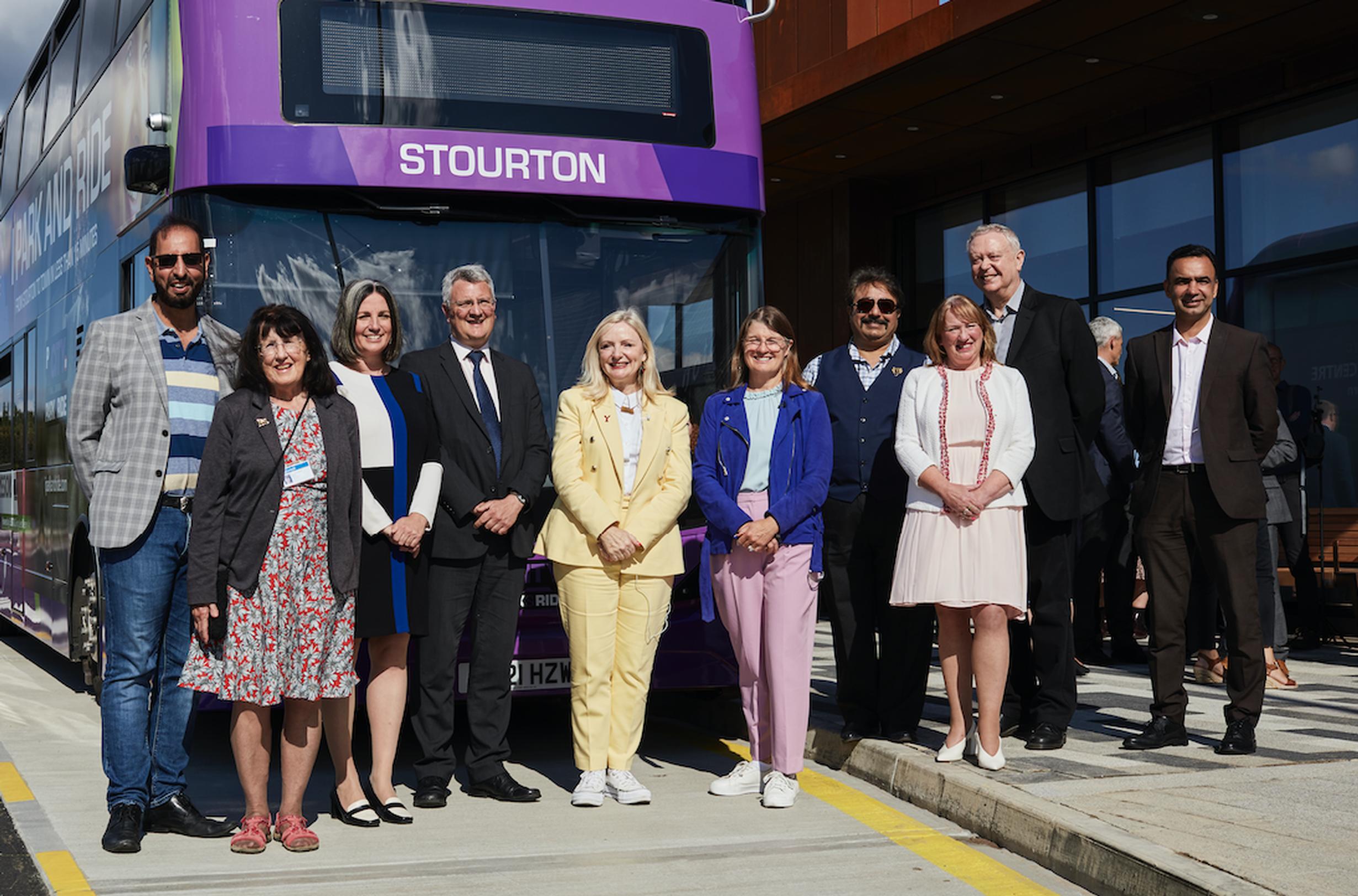 The official opening of the Stourton P&R site