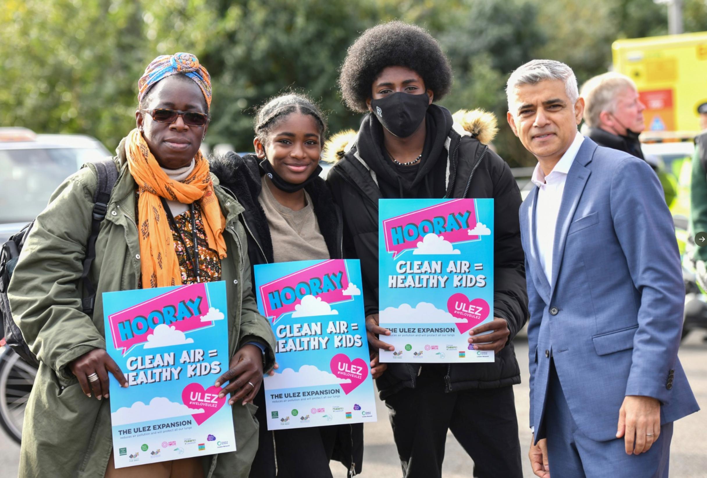 Mayor of London Sadiq Khan launches the expanded ULEZ