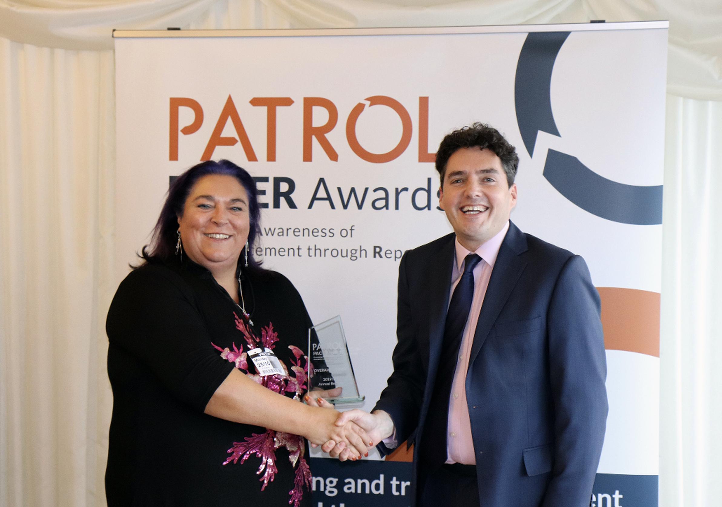 Lorraine Martin, parking services manager at Cheshire East Council, with Huw Merriman MP, chair of the House of Commons Transport Committee