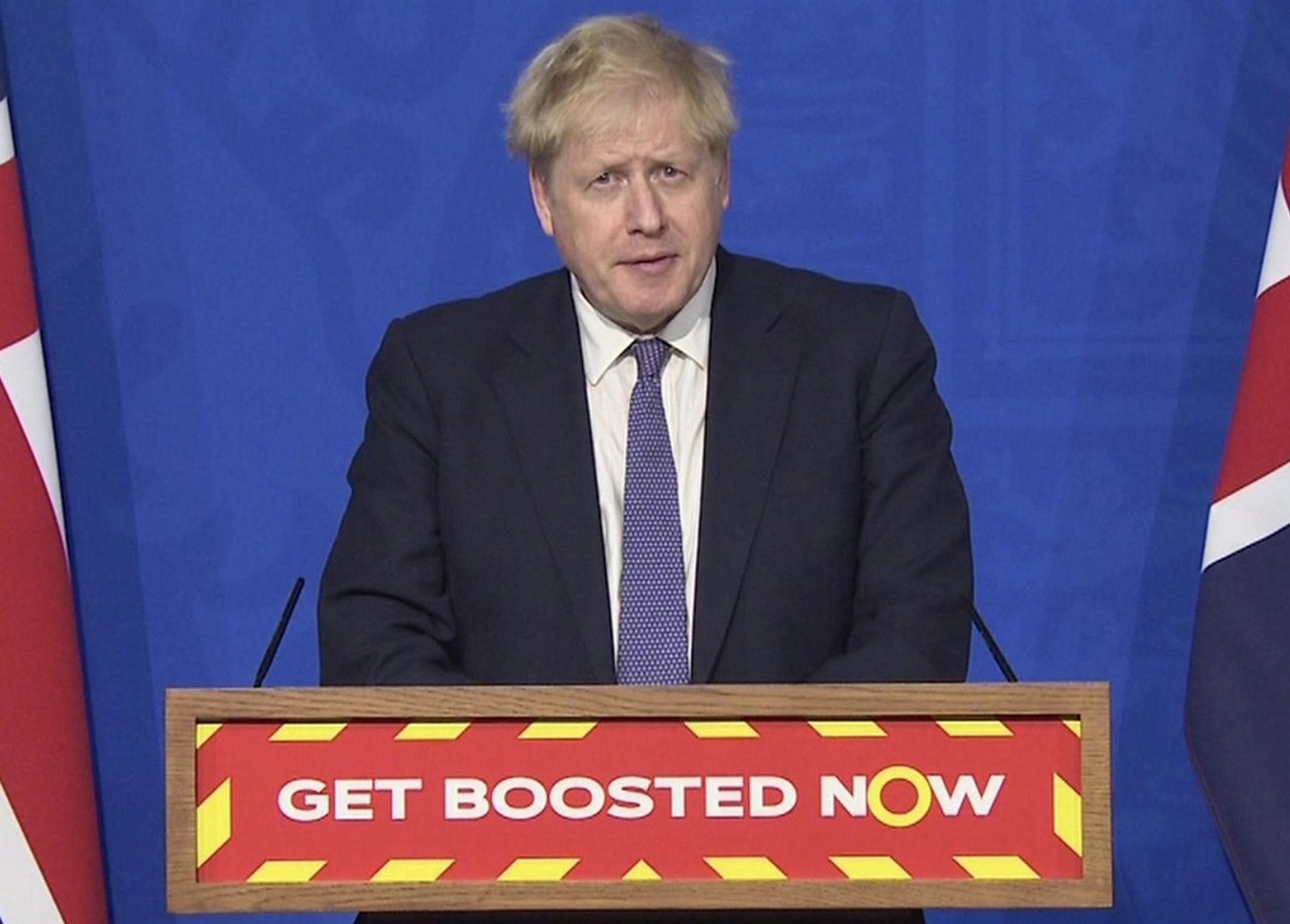 PM Boris Johnson speaking at 10 Downing Streey on 4 January