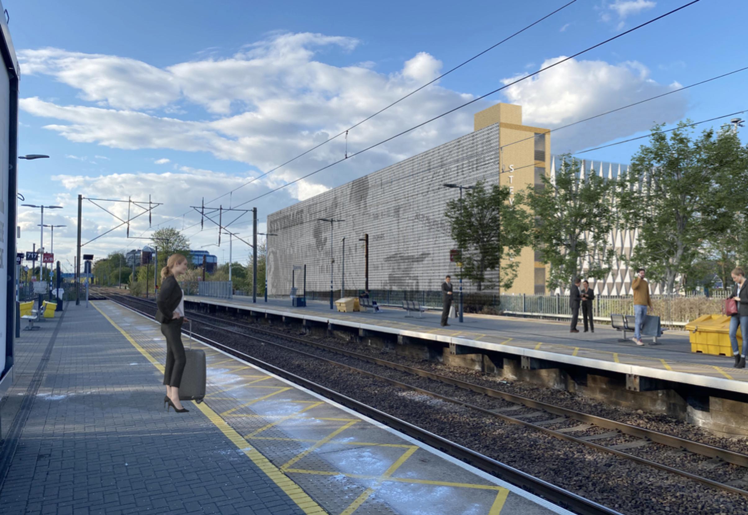 Fatkin`s vision of the new Stevenaghe rail station car park