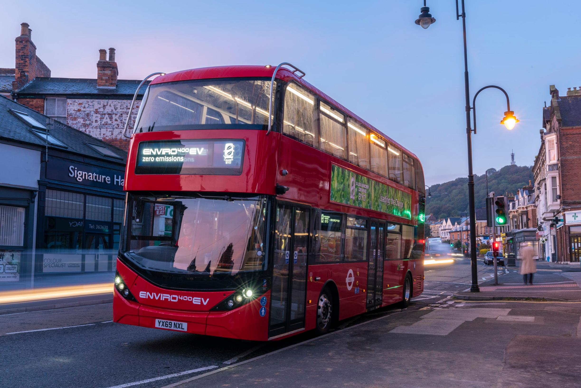 CCRA3 says: `The government accepts that the decarbonisation of transport and the associated reliance on electricity needs to be considered. An internal Climate Change Adaptation DfT strategy is currently being drafted` (Image courtesy Alexander Dennis / BYD)