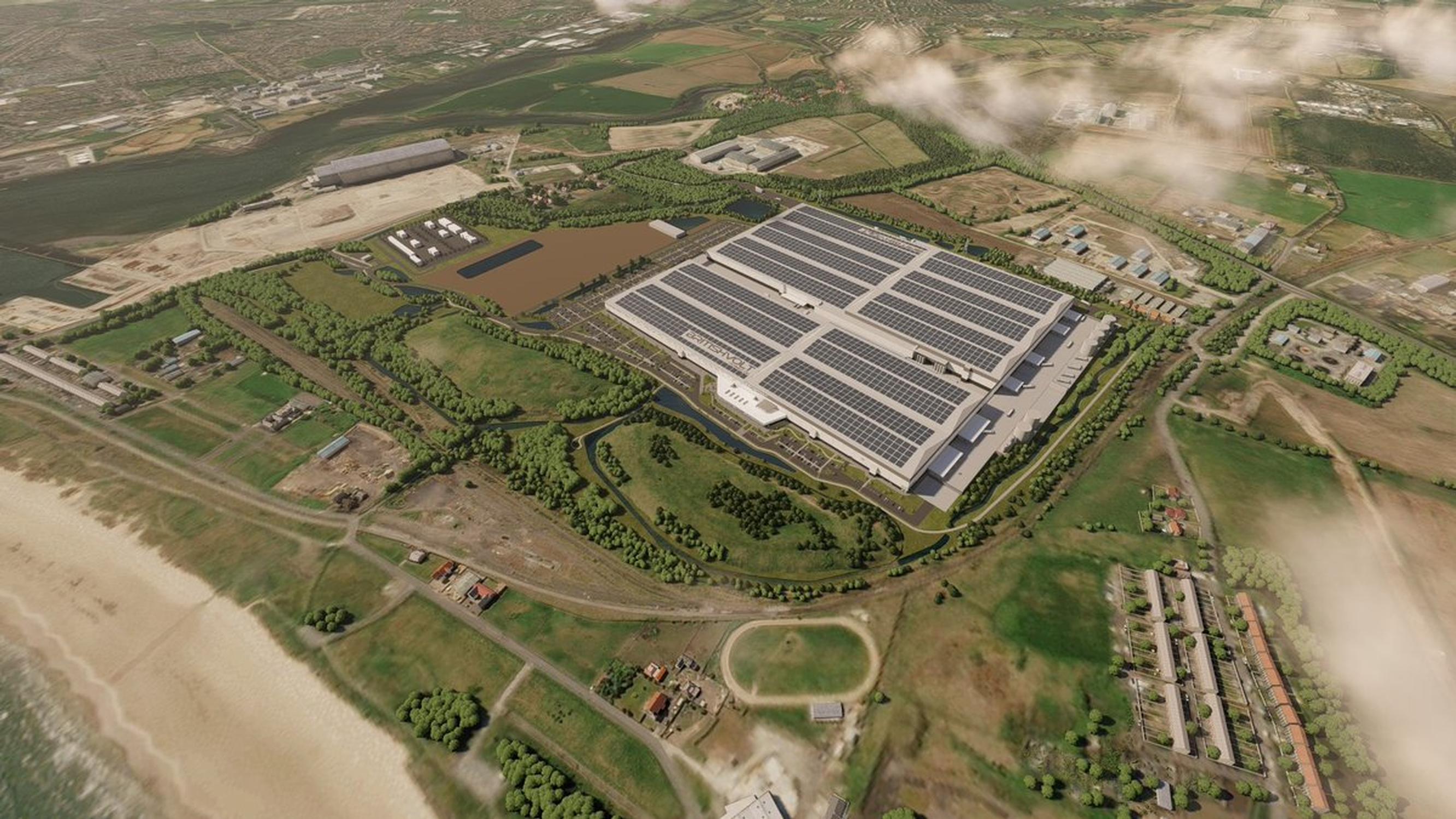 Rendering of Envision-AESC’s gigafactory