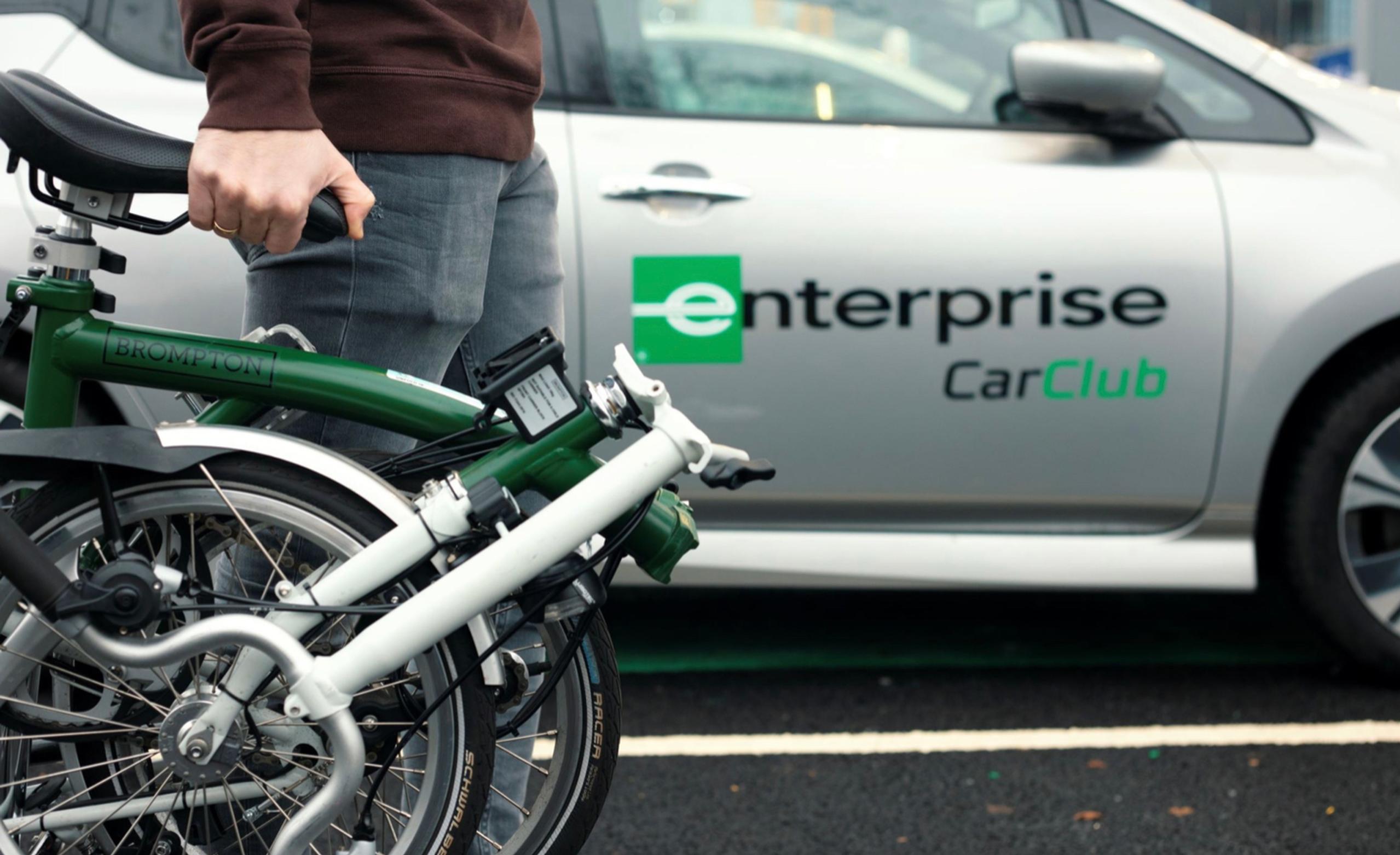 The trial involved Enterprise Car Club and Brompton Bike Hire