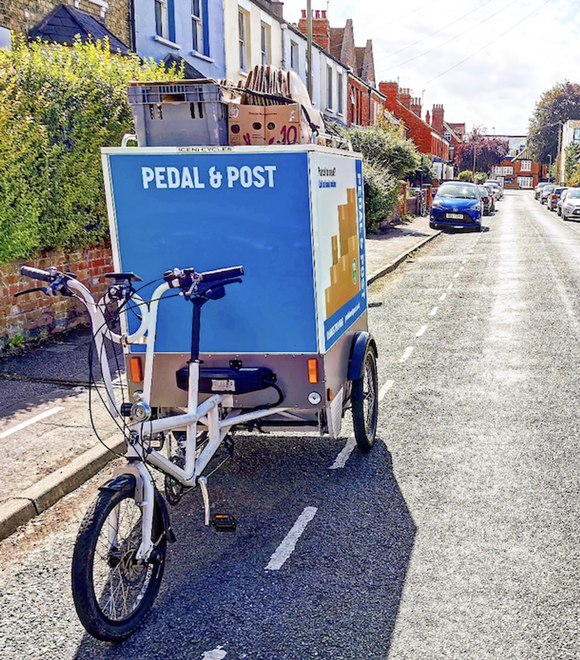 A Pedal & Post e-cargo bike