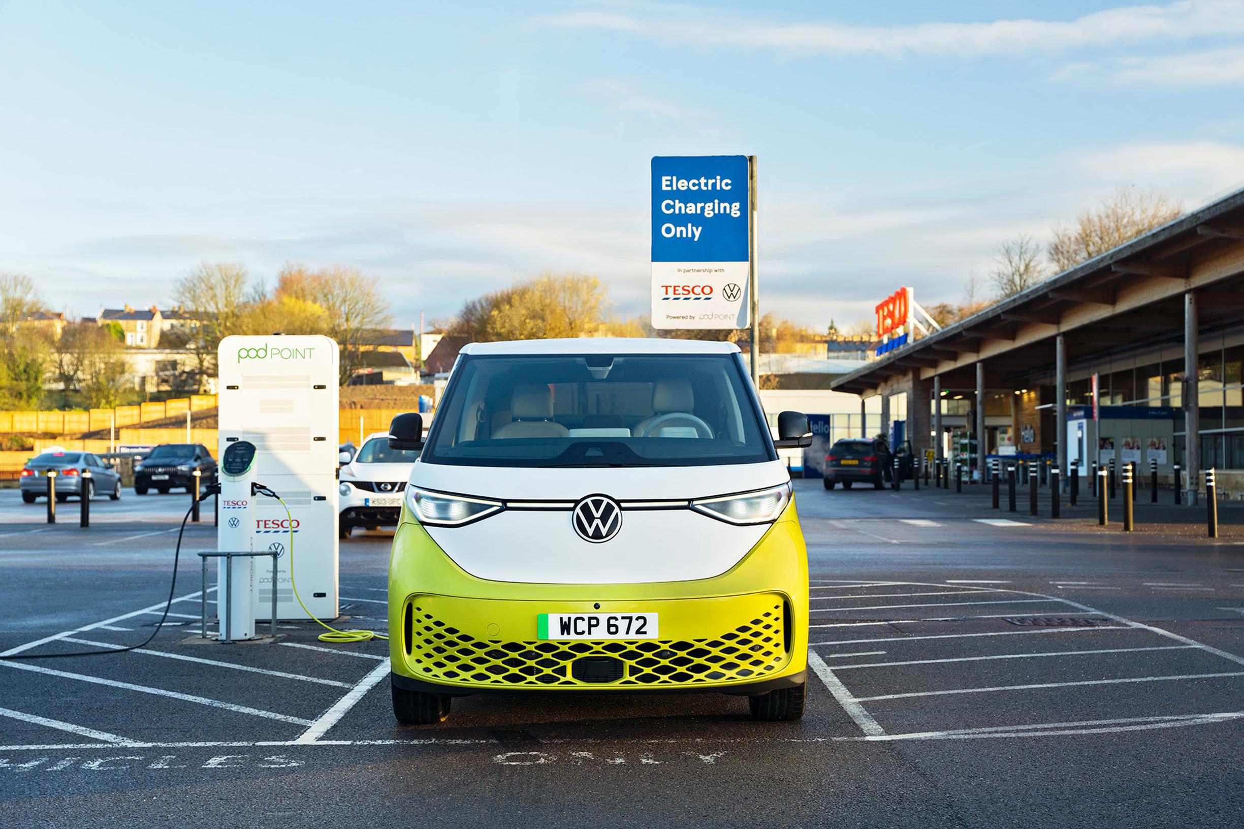 Pod Point installs 500th Tesco store with Volkswagen EV charging