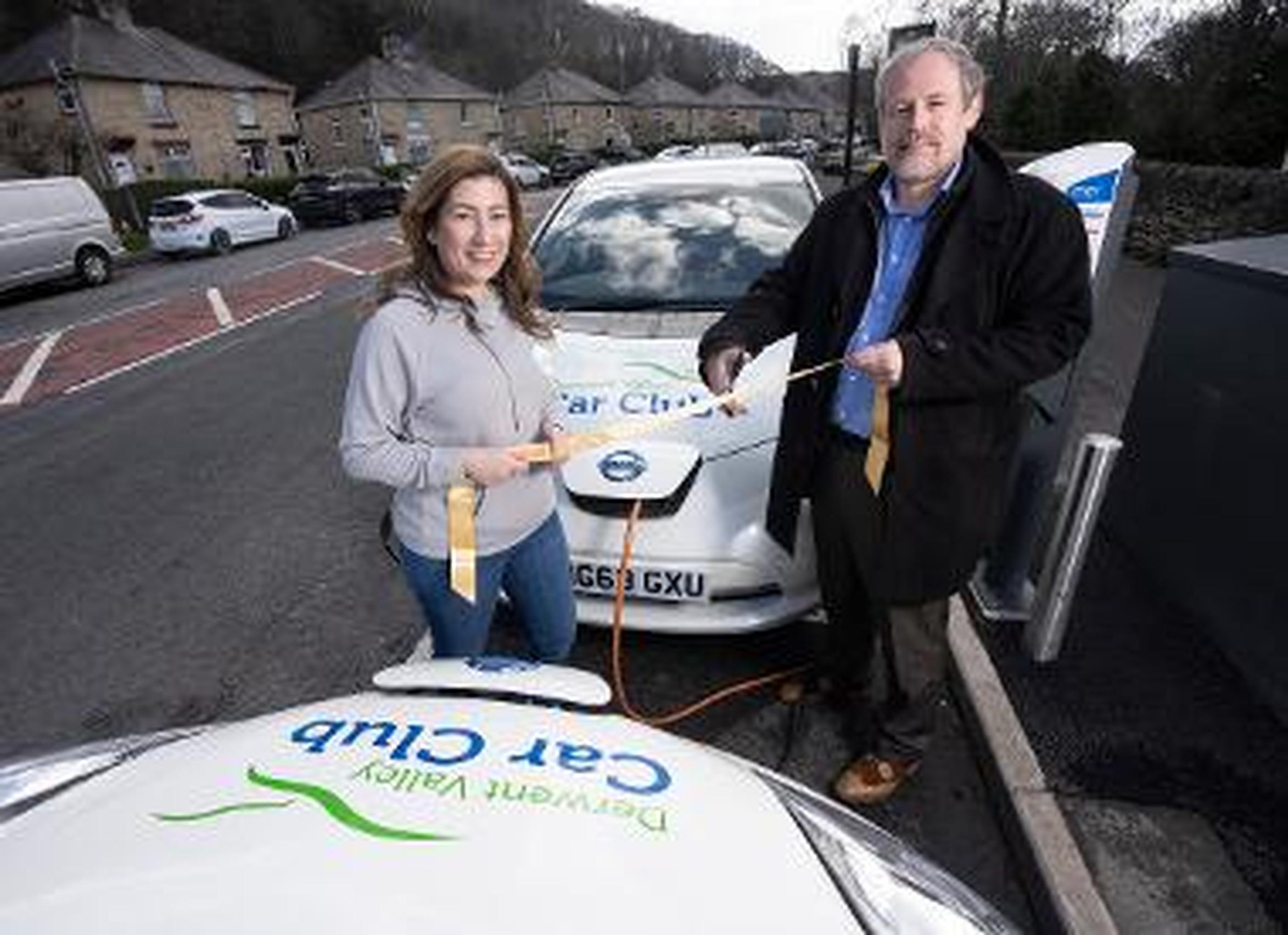 Durham`s Cllr Mark Wilkes, cabinet member for neighbourhoods and climate change, launches the EV car club