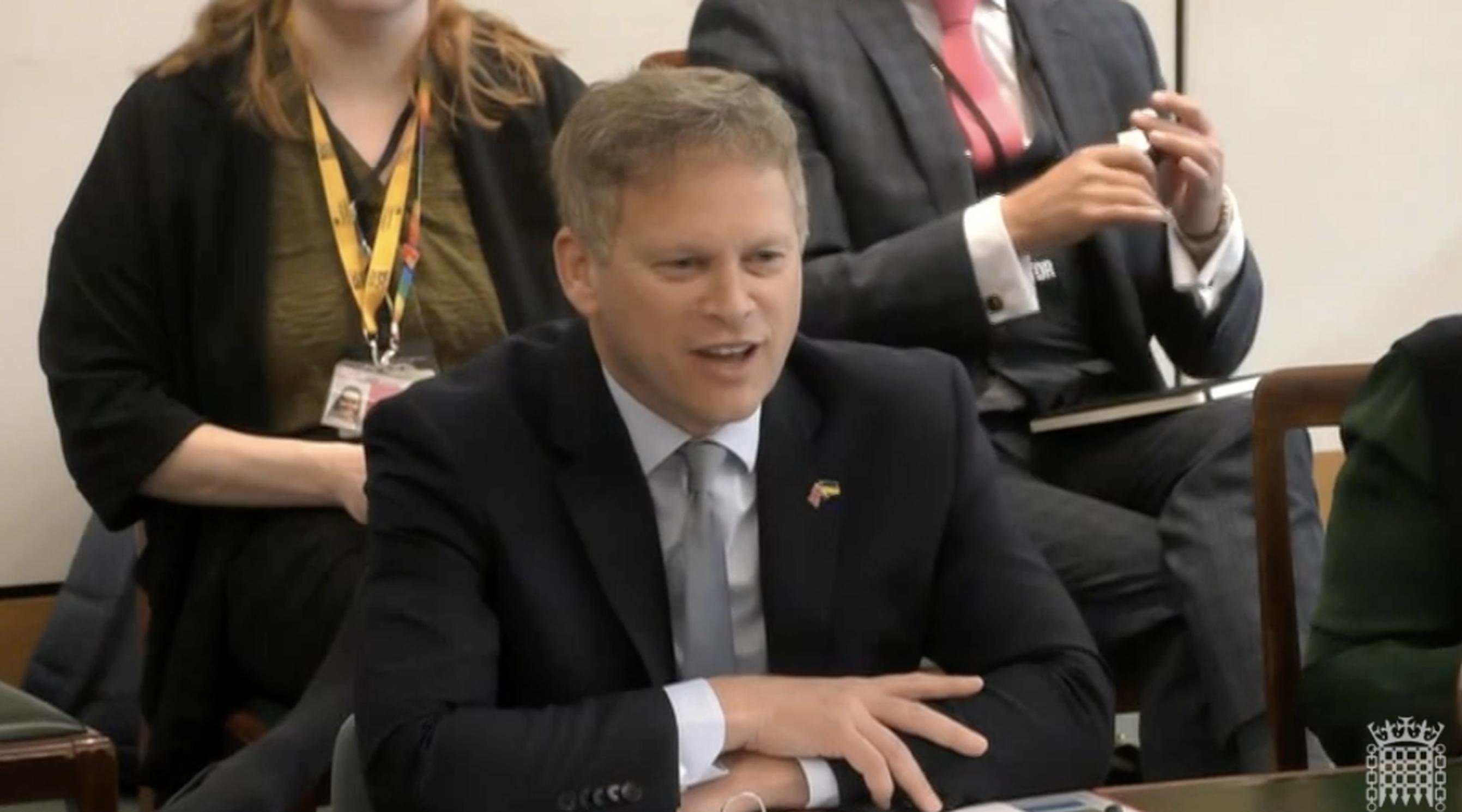 Grant Shapps addresses the Transport Committee