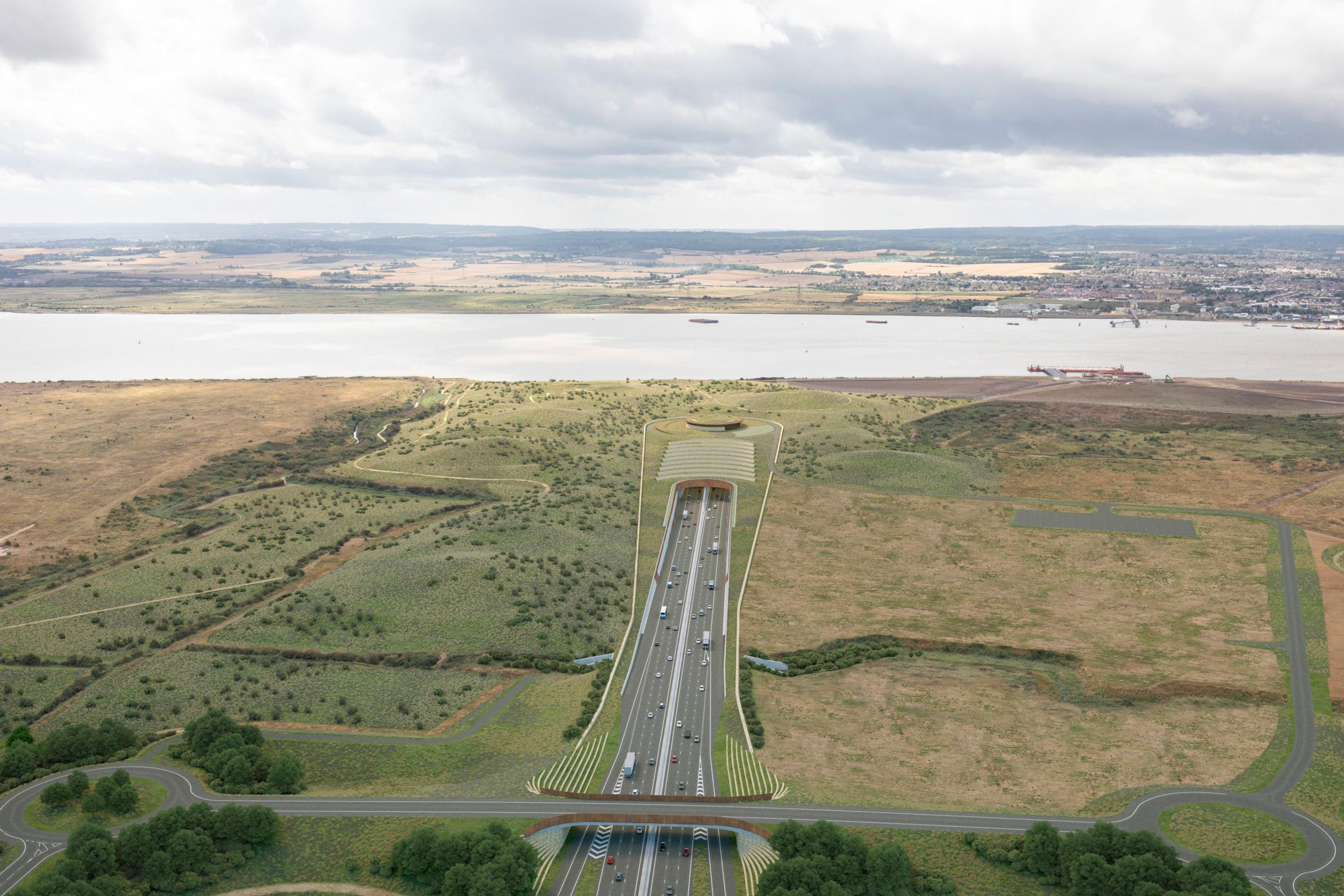 The proposed LTC northern tunnel entrance approach looking south