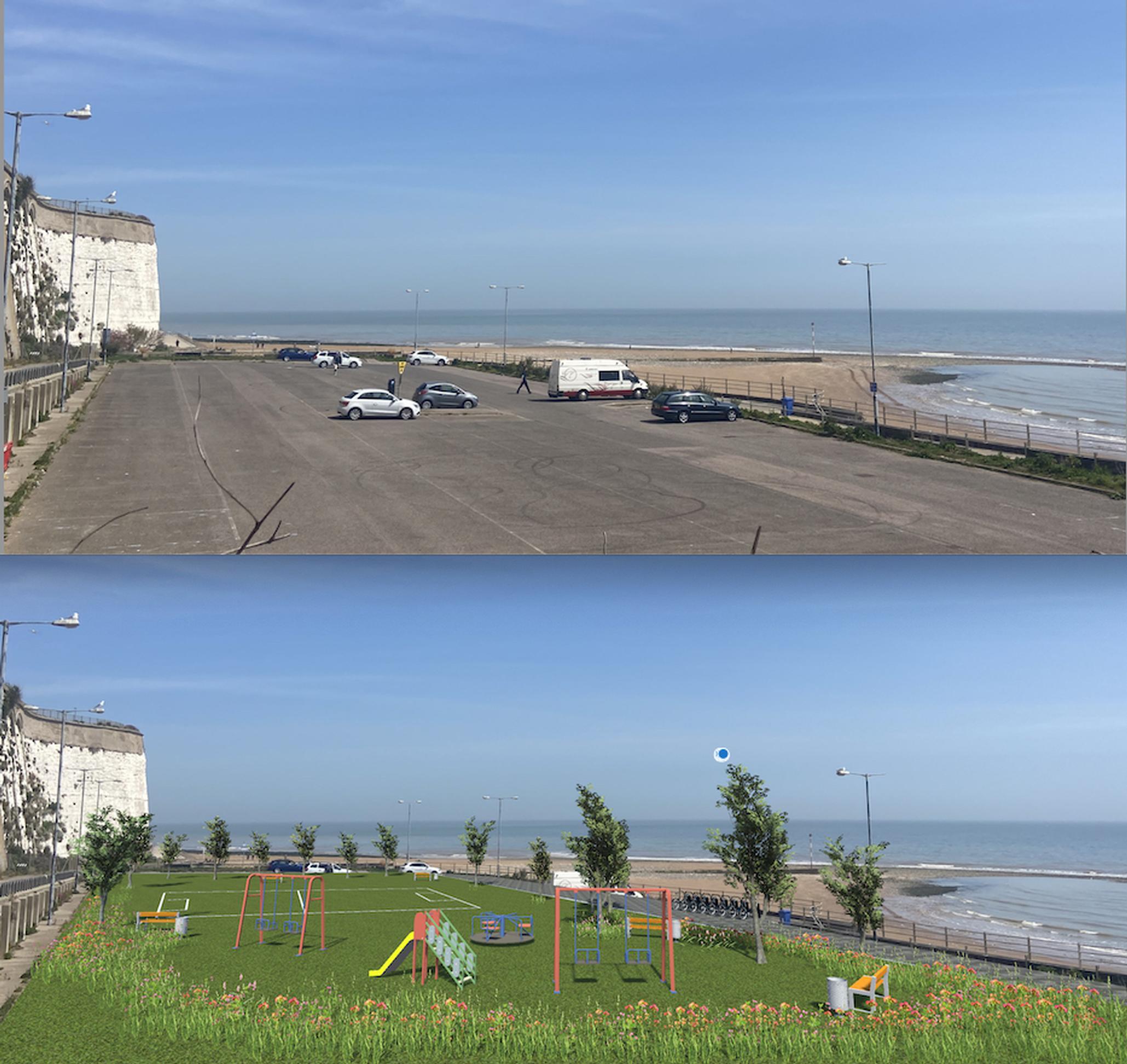A BetaStreet visualisation of a car park in Ramsgate, Kent