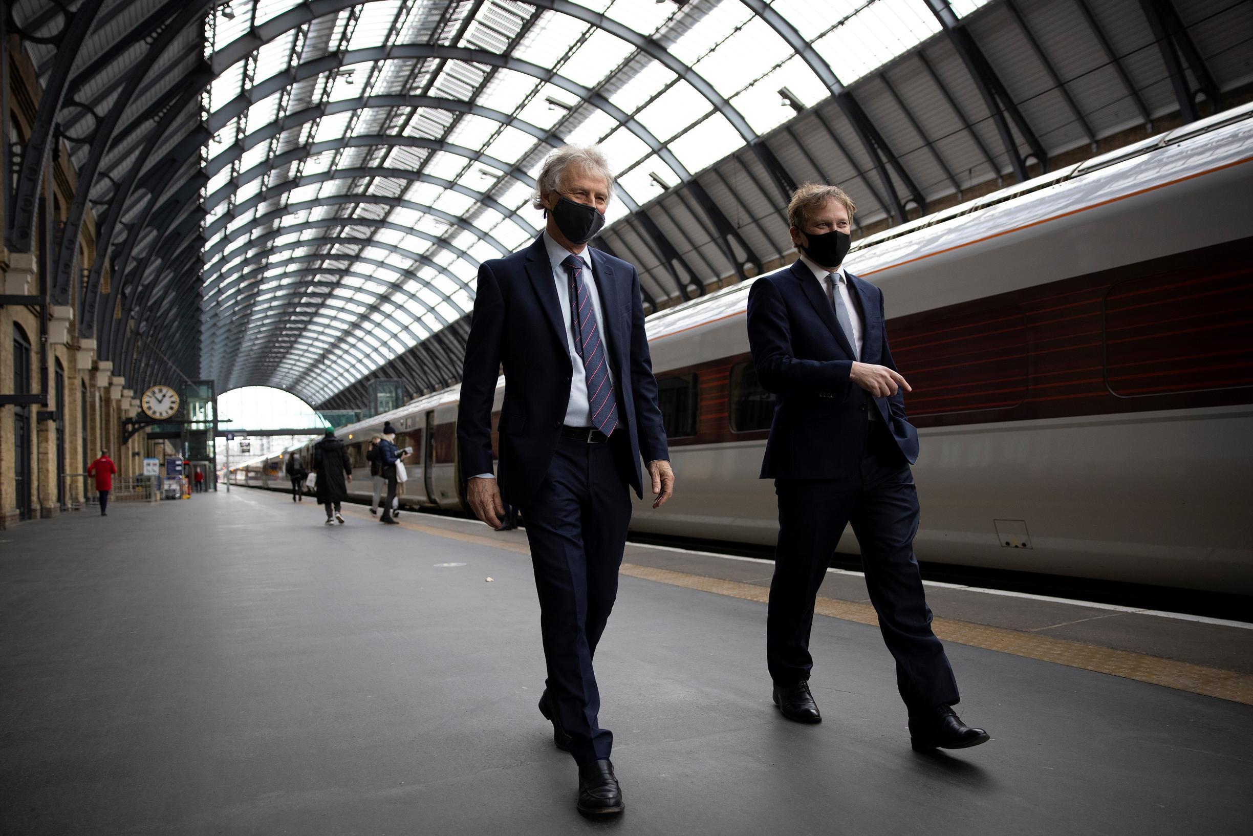 Businessman Keith Williams (left) and transport secretary Grant Shapps - authors of the Williams-Shapps Plan for Rail
