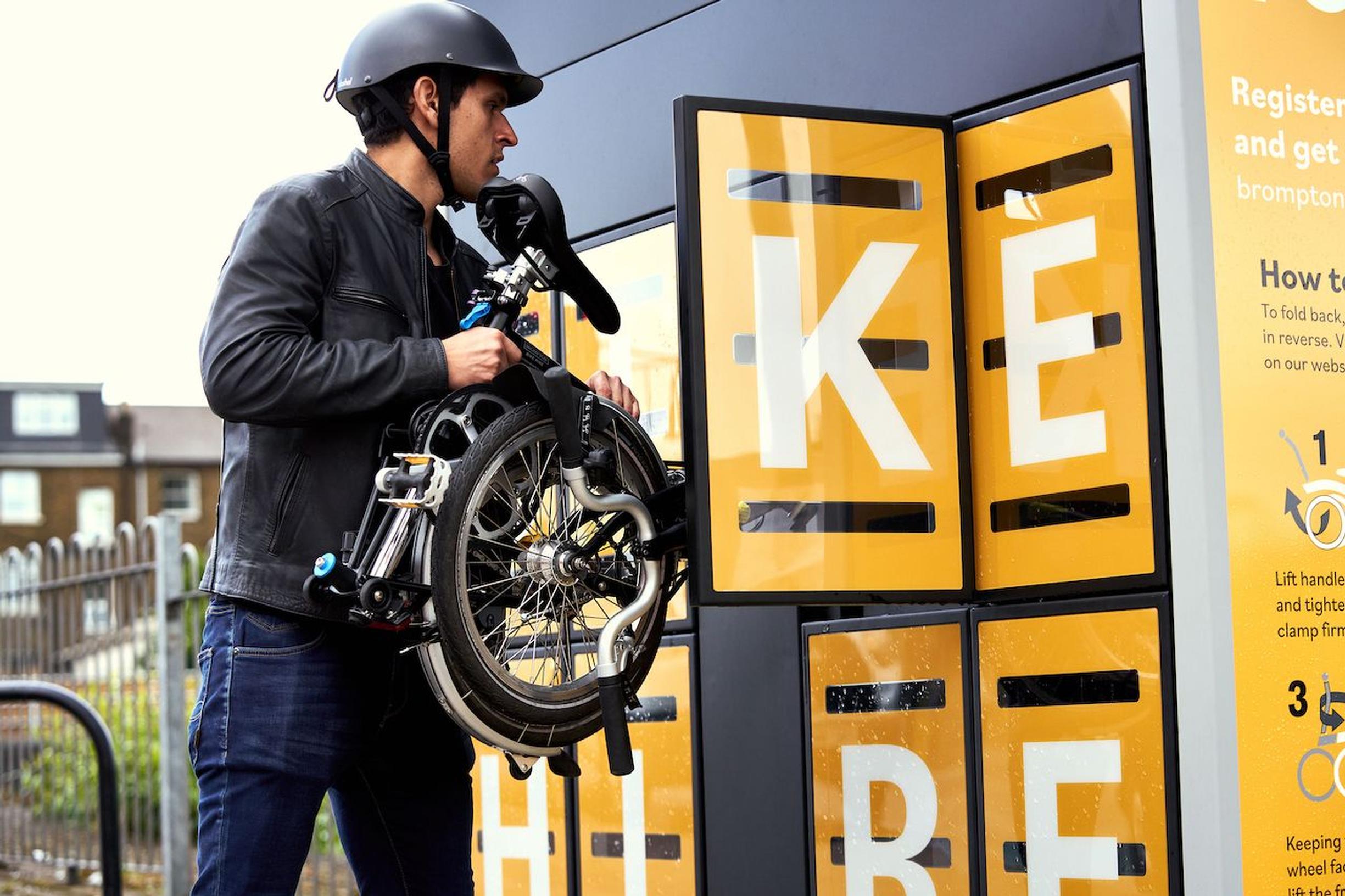 Brompton bikes are available to hire from more than 70 docks across the UK