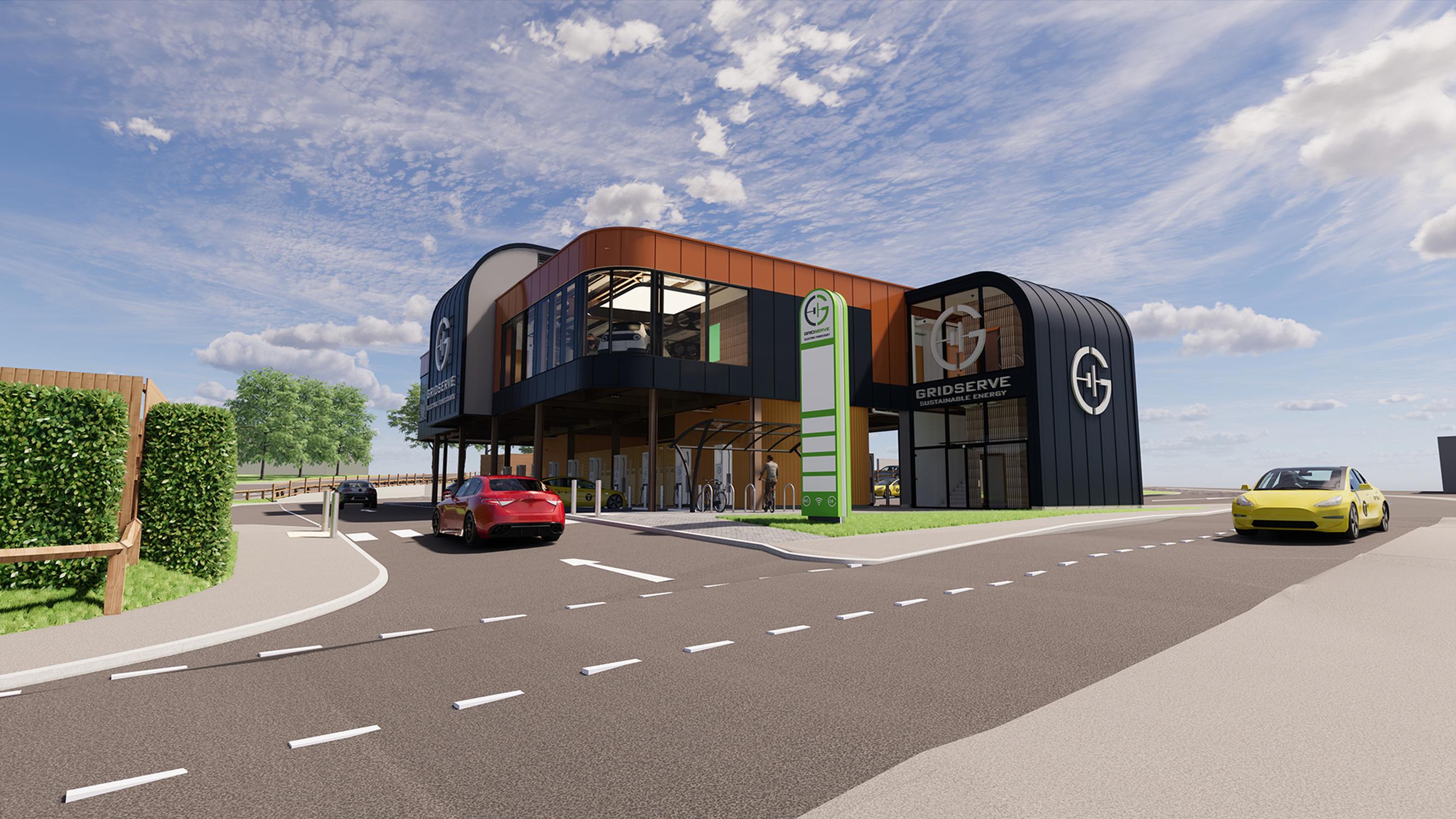 Gridserve`s design for the Electric Forecourt Plymouth