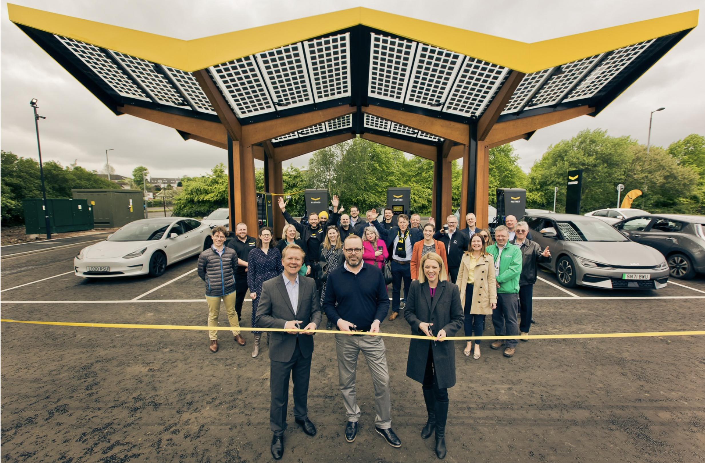 Opening Fastned station at the Palace Grounds Retail Park in Hamilton