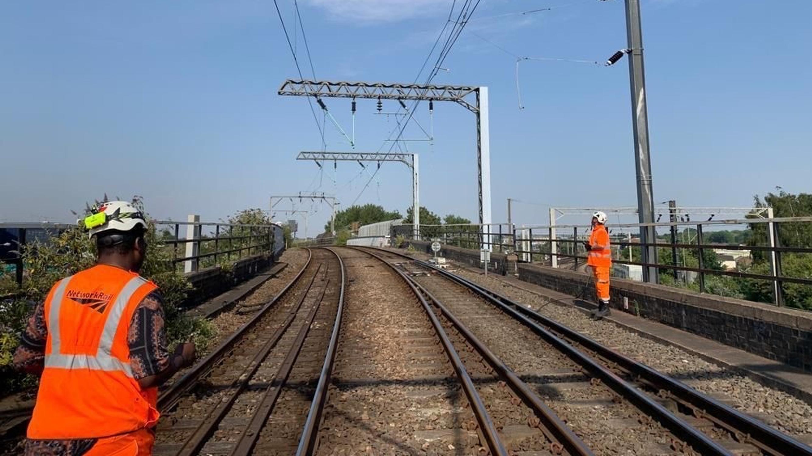 Overhead line repairs at Birmingham