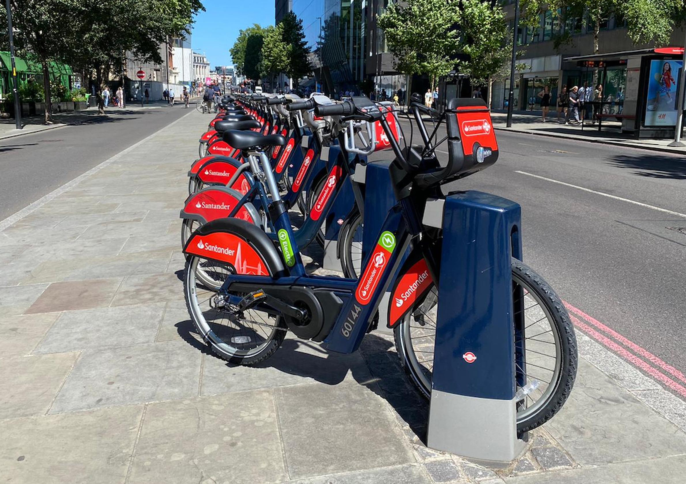 500 e-bikes will be available at Santander Cycles docking stations across central London