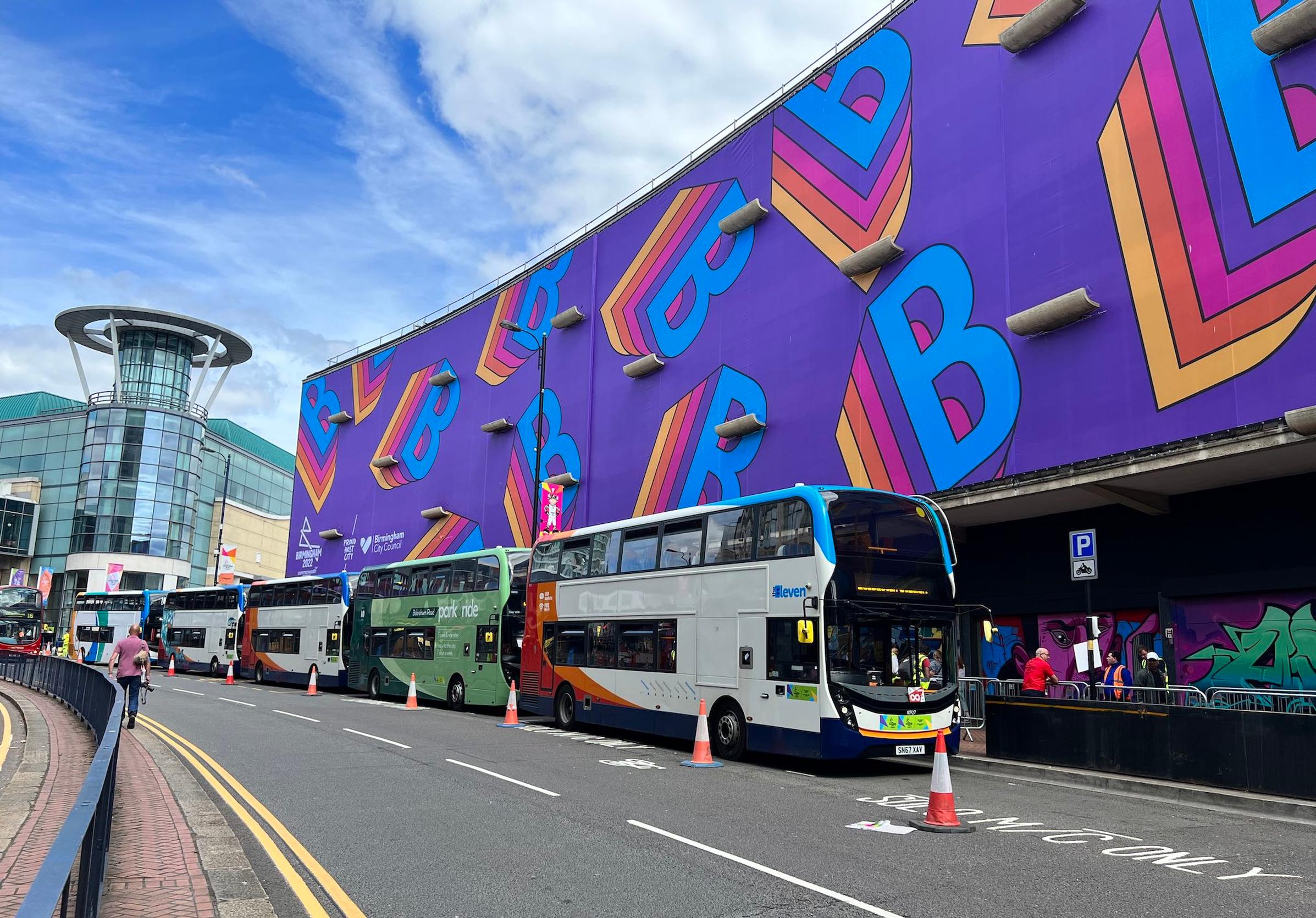 A fleet of 600 free to use shuttle buses took spectators to and from venues during the Commonwealth Games