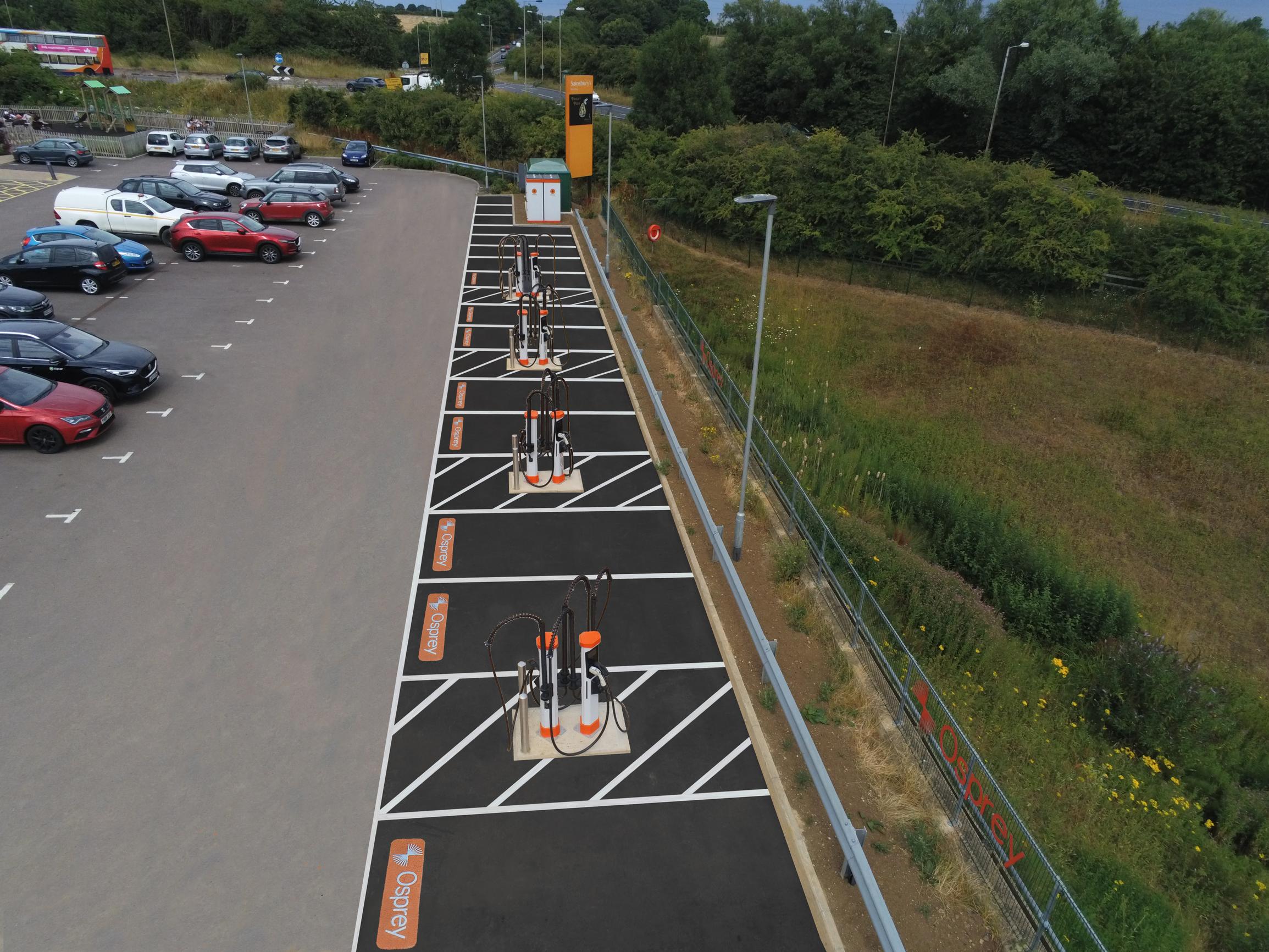 Osprey charging hub at Paisley Pear, Buckinghamshire