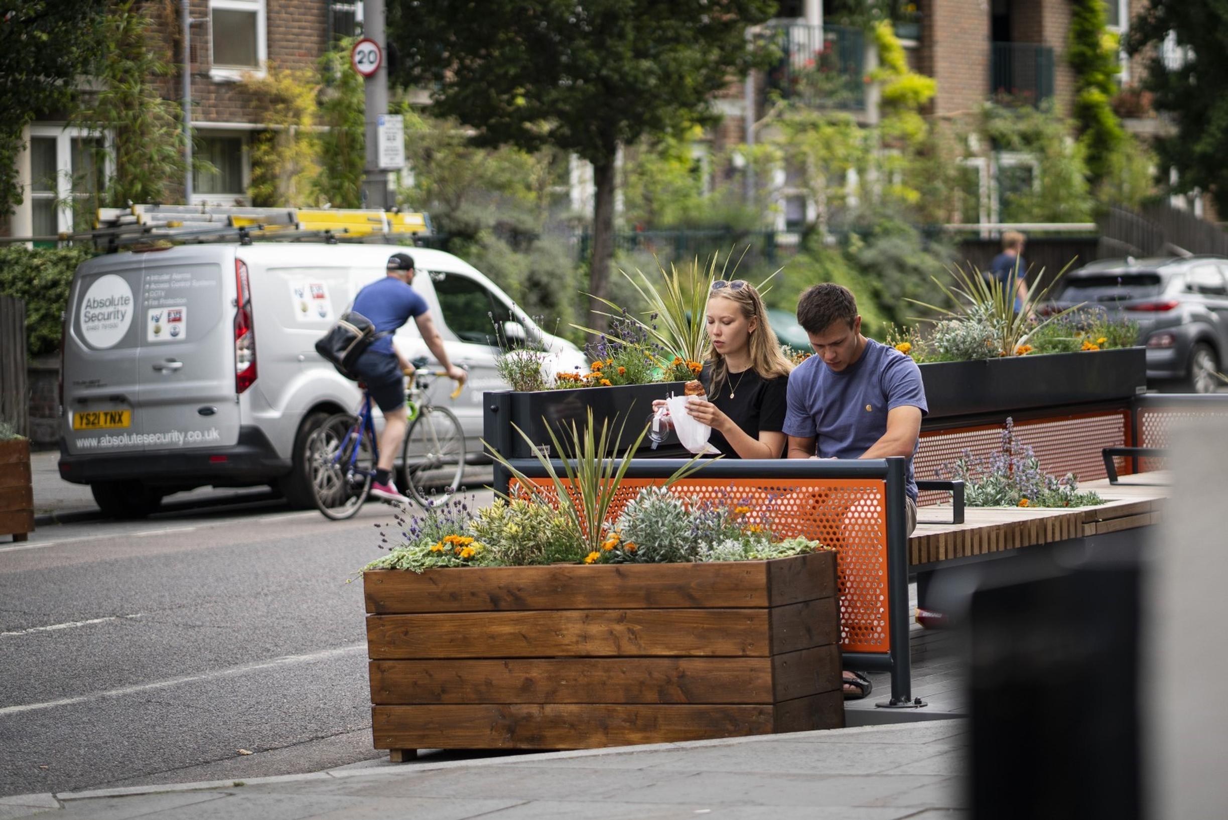 A parklet on The Cut