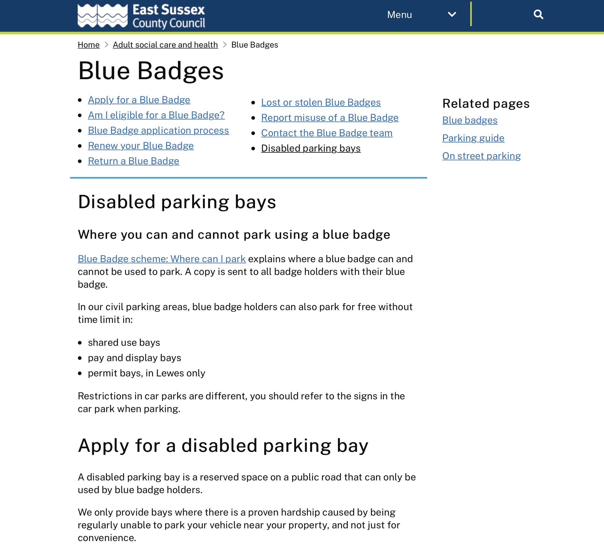 Blue Badges: Education enhances awareness
