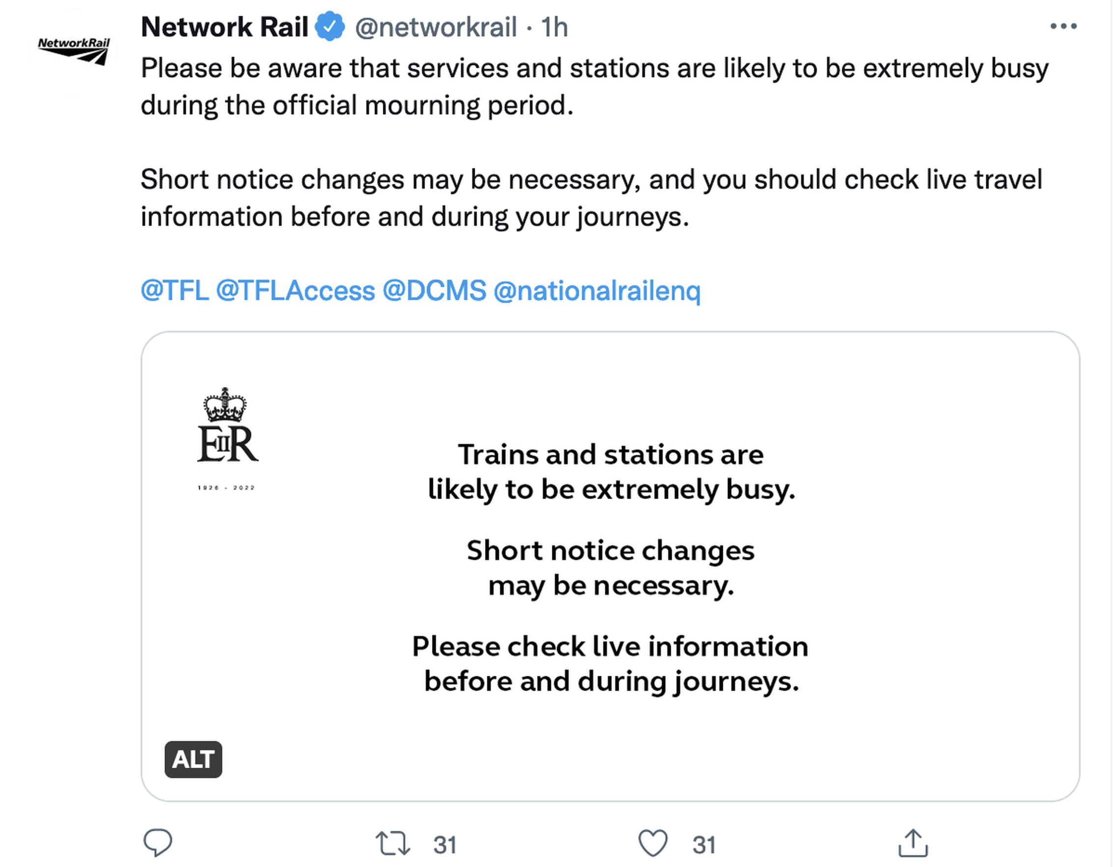 Network Rail advice on train travel to capital