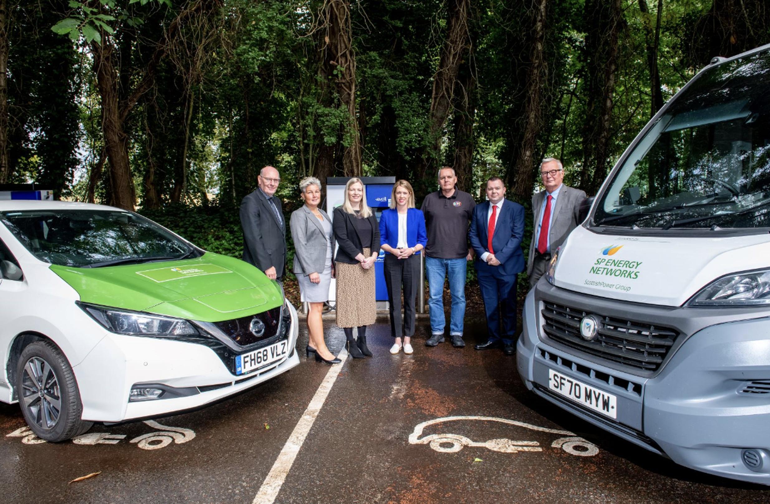 The Project PACE team with transport minister Jenny Gilruth