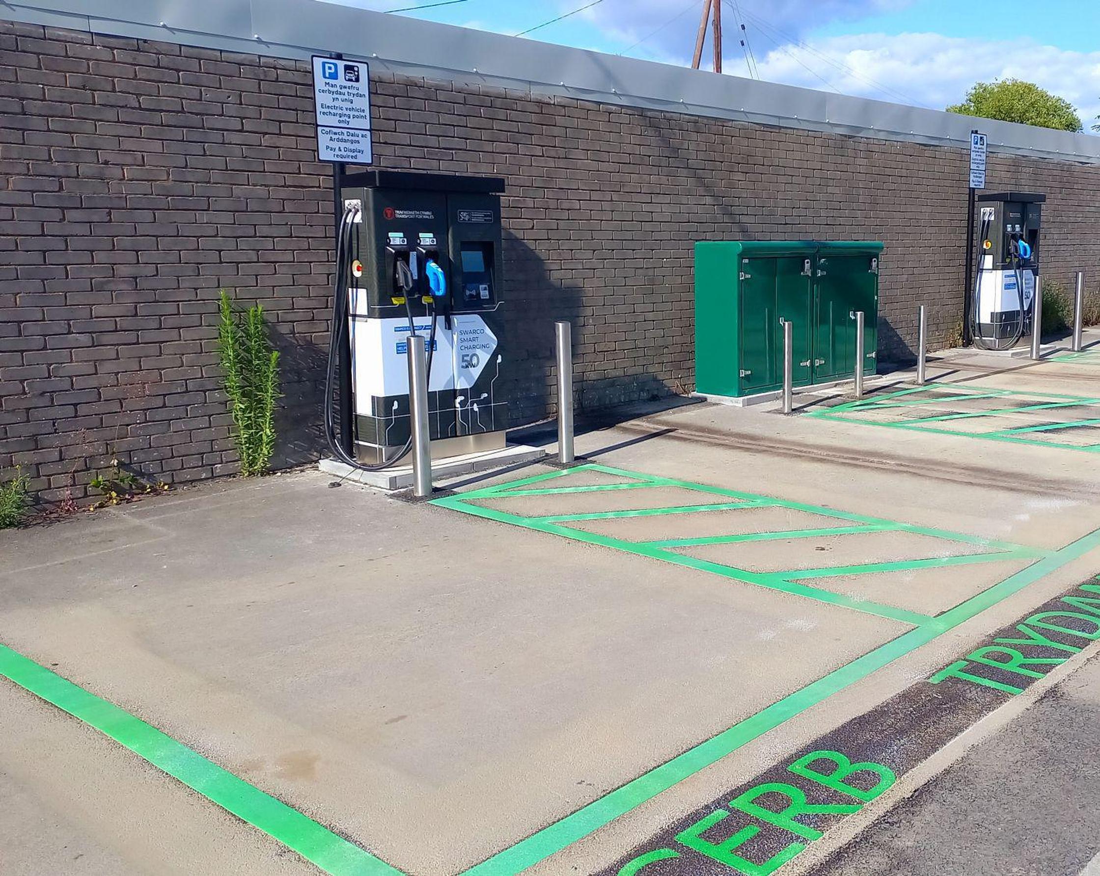 Charging the Machynlleth car park